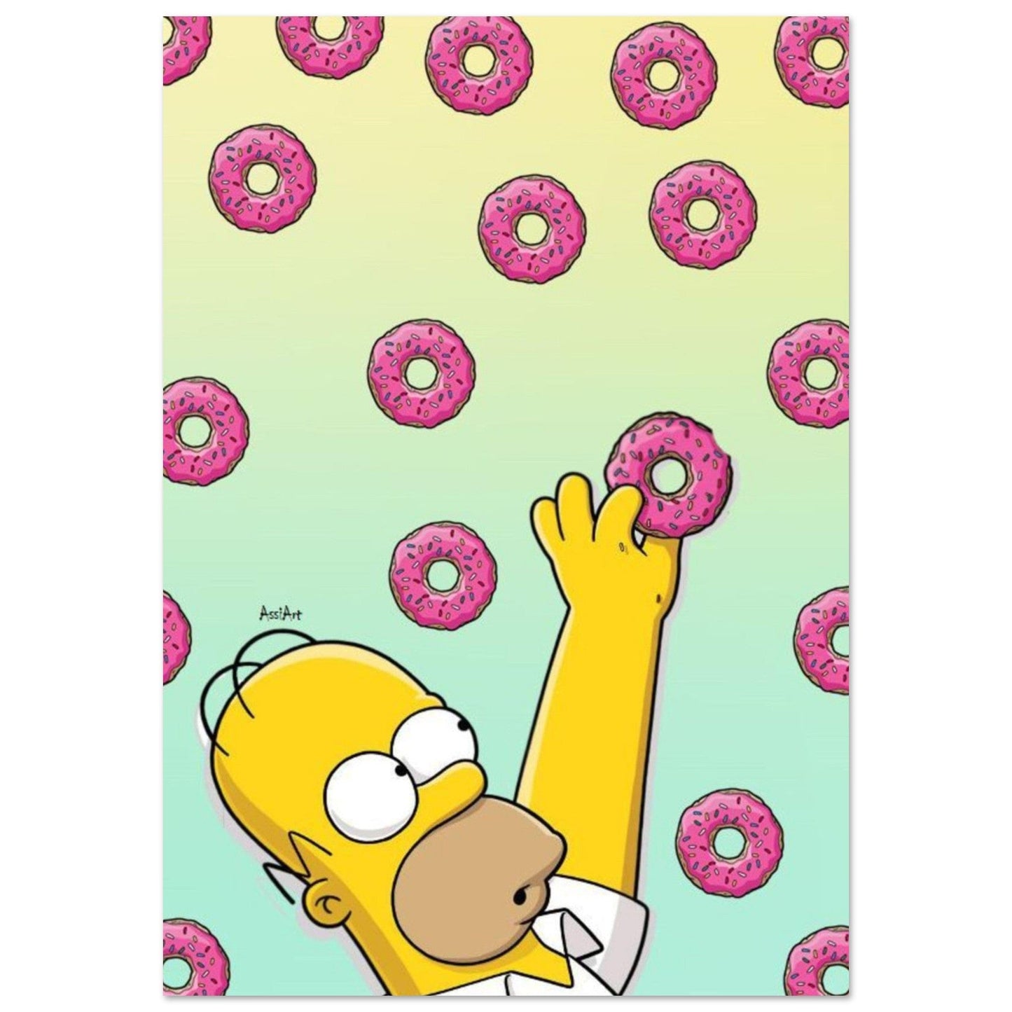 Canvanation Print Material 70x100 cm / 28x40″ / Poster Poster Et Tableau Homer Simpson Donut