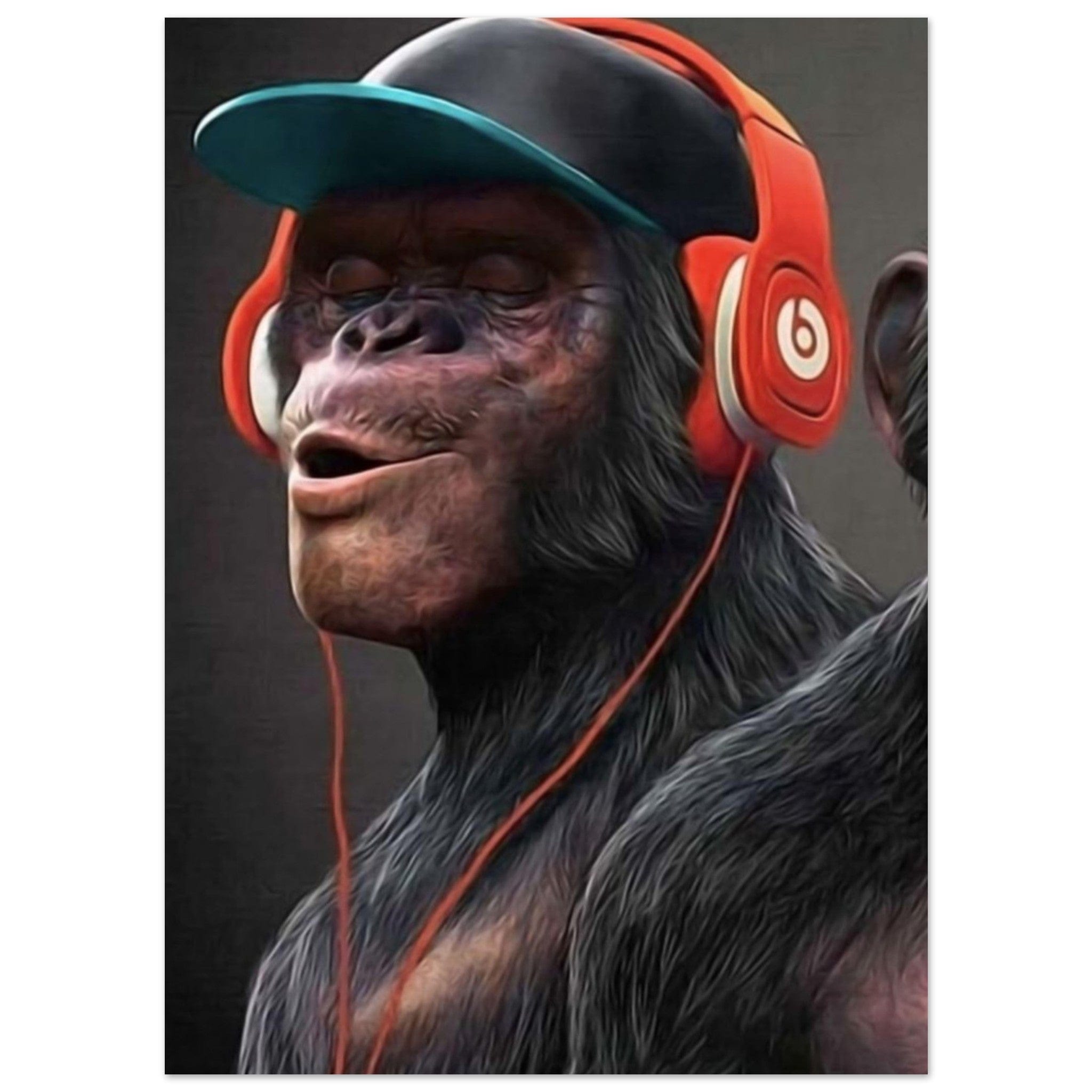Canvanation Print Material 13x18 cm / 5x7″ Poster Singe Casque Orange