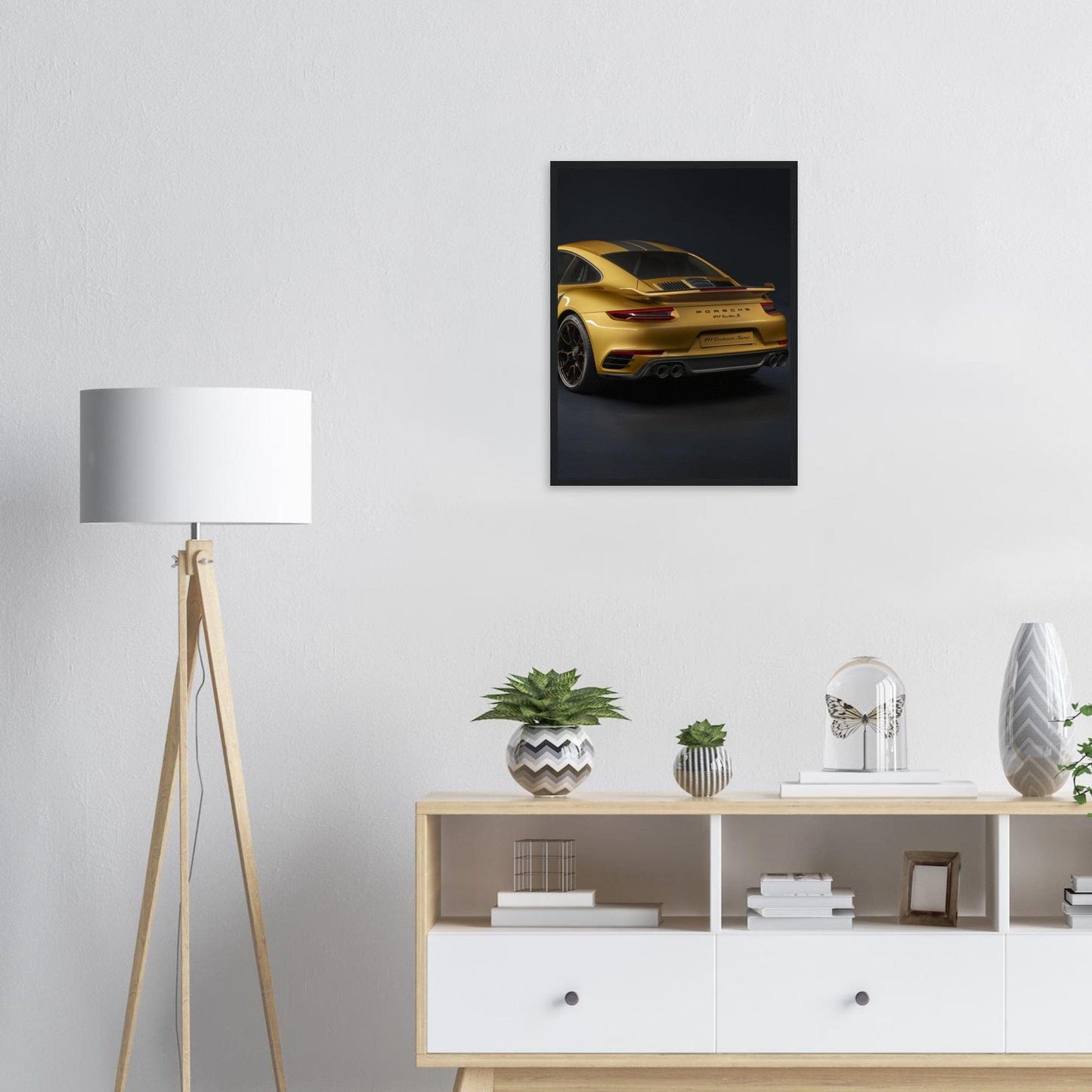 Gelato Print Material Tableau Porsche en Or