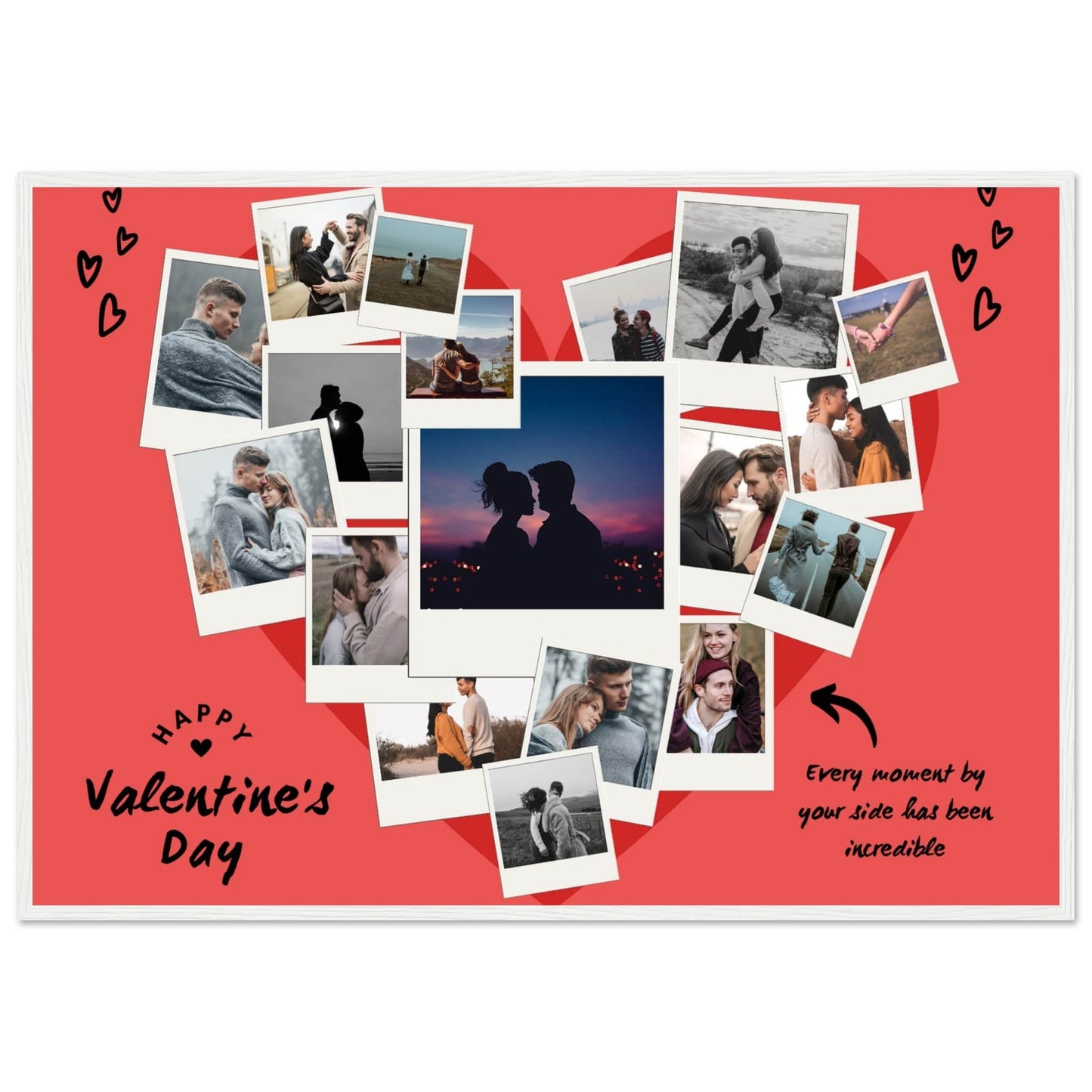 Canvanation Print Material 70x100 cm / 28x40″ / Blanc Pele Mele Cadre Photo Couple "Every Moment"