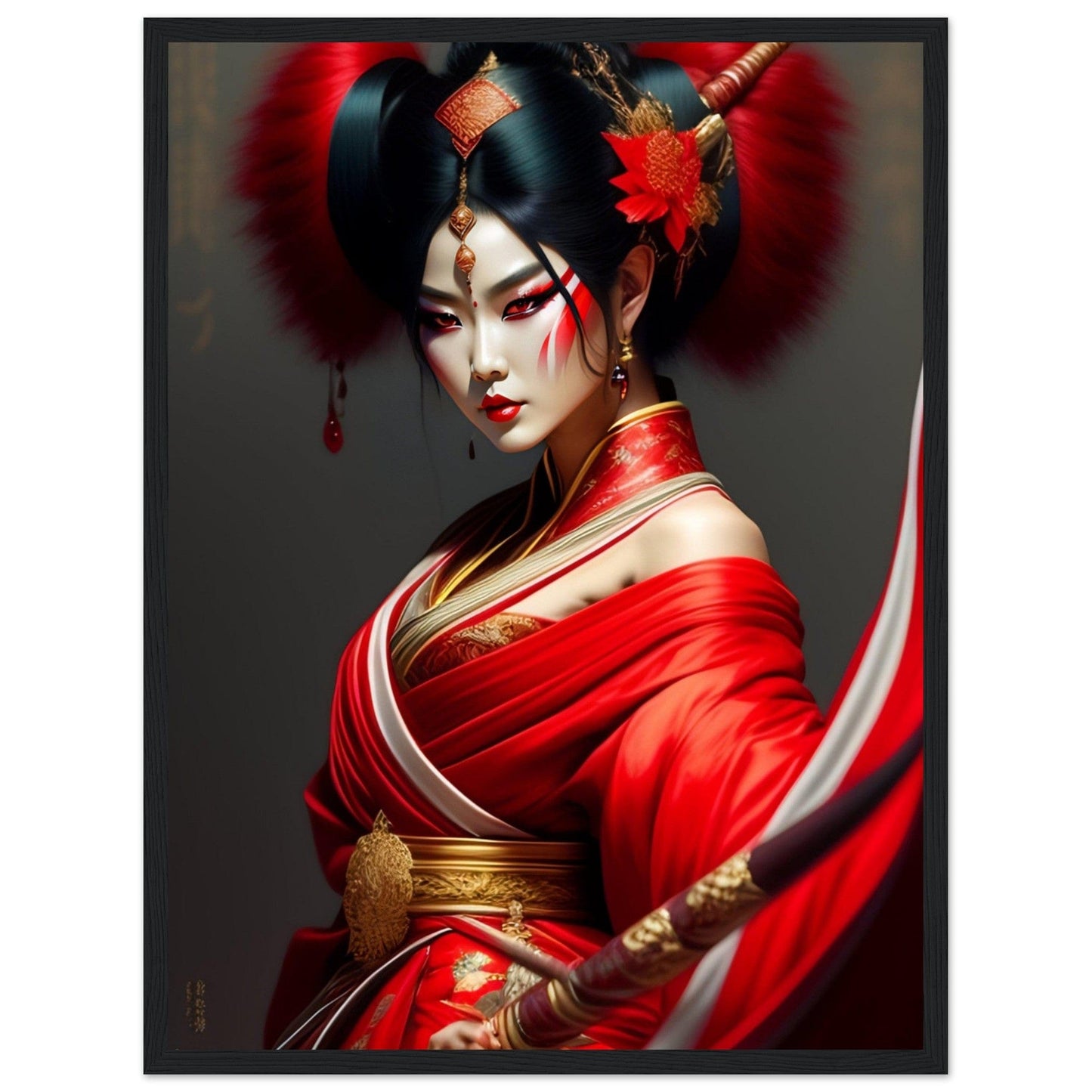 Canvanation Print Material Tableau Kabuki Japon Kimono