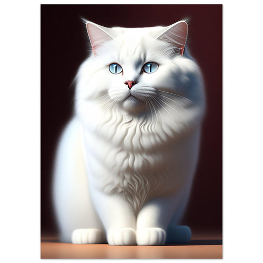 Gelato Print Material 50x70 cm / 20x28″ Peinture Chat Moderne Blanc