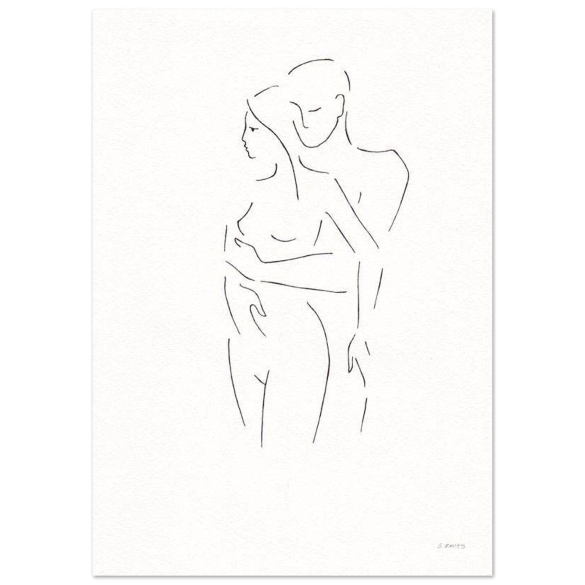 Gelato Print Material A1 (59.4 x 84.1  cm) Peinture Couple Abstrait