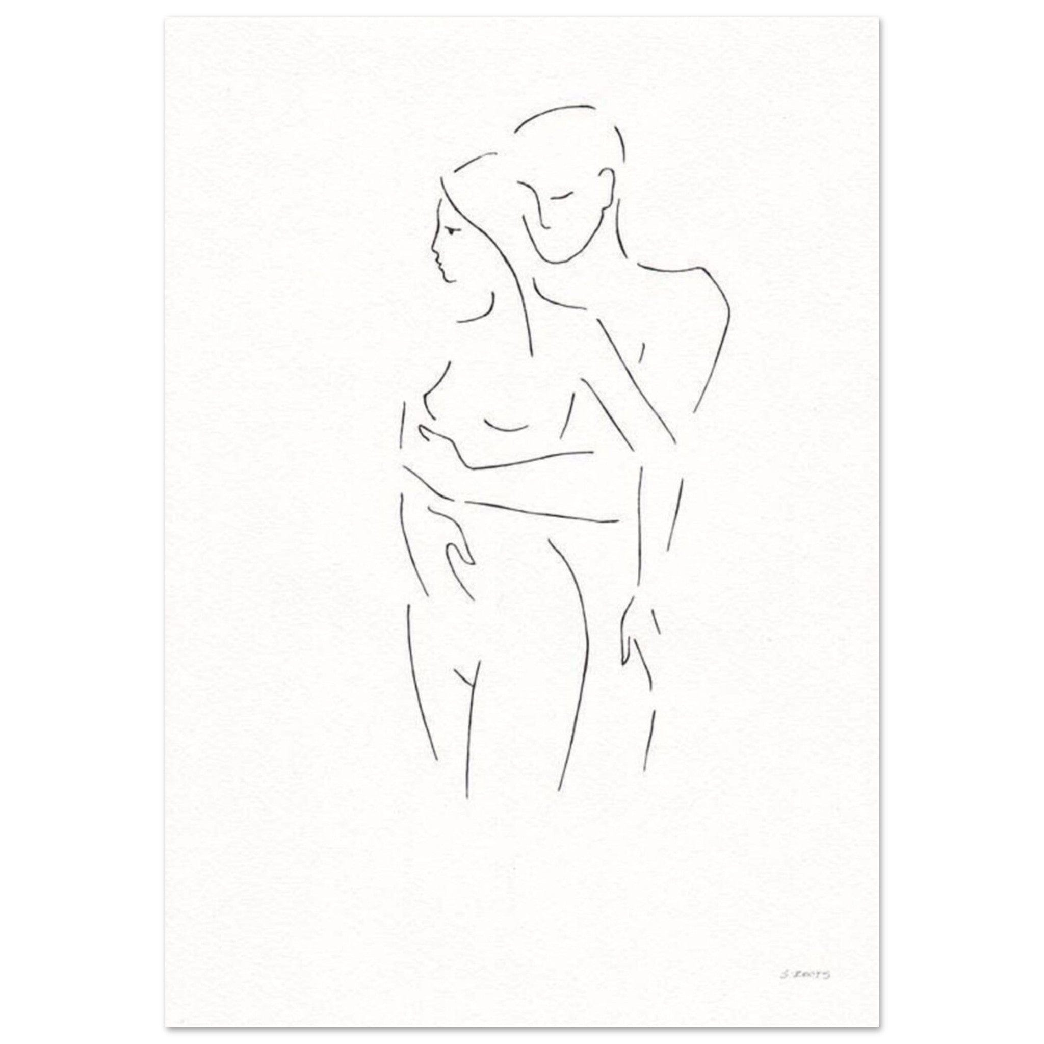 Gelato Print Material A1 (59.4 x 84.1 cm) Peinture Couple Abstrait
