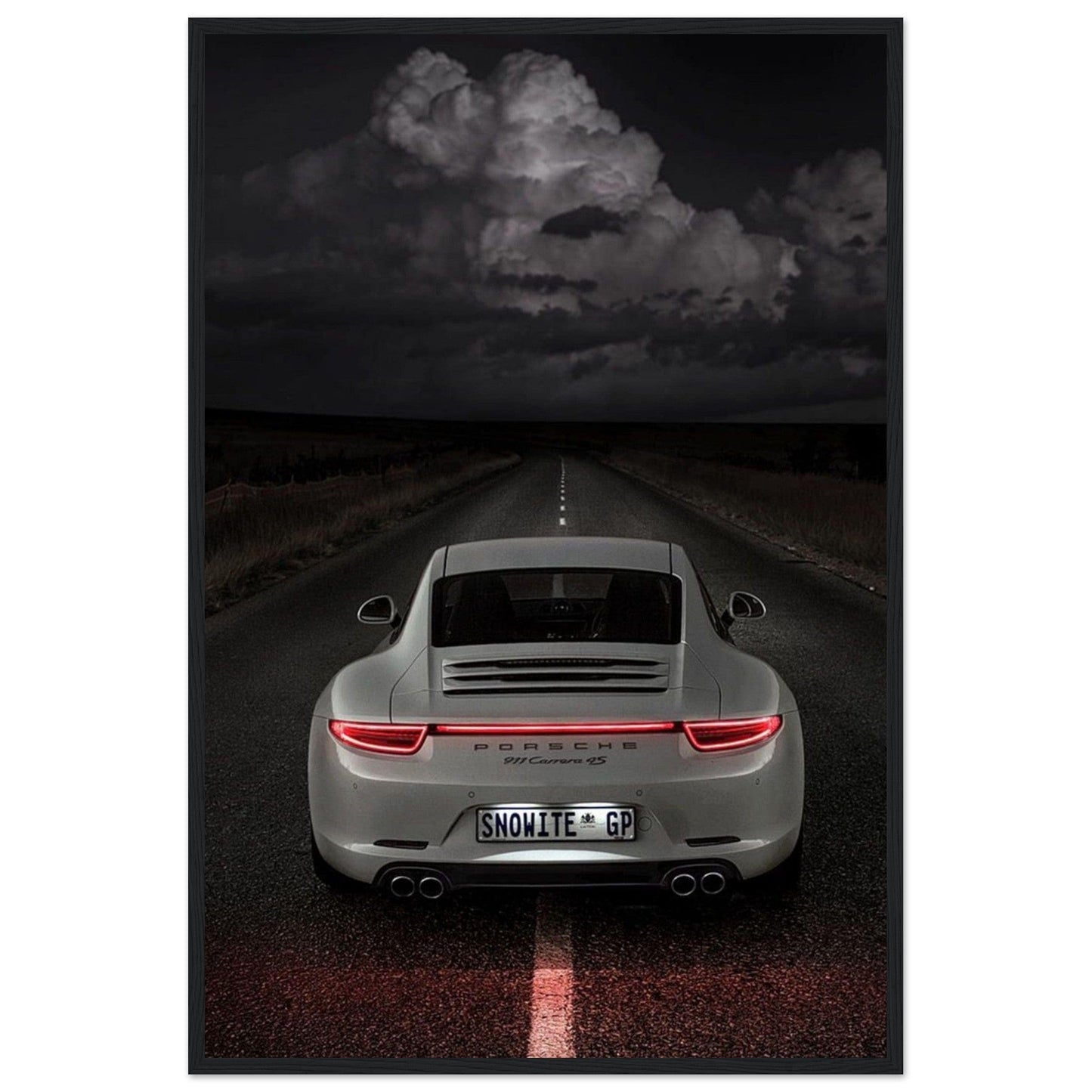 Gelato Print Material 60x90 cm / 24x36″ Tableau Porsche Blanc