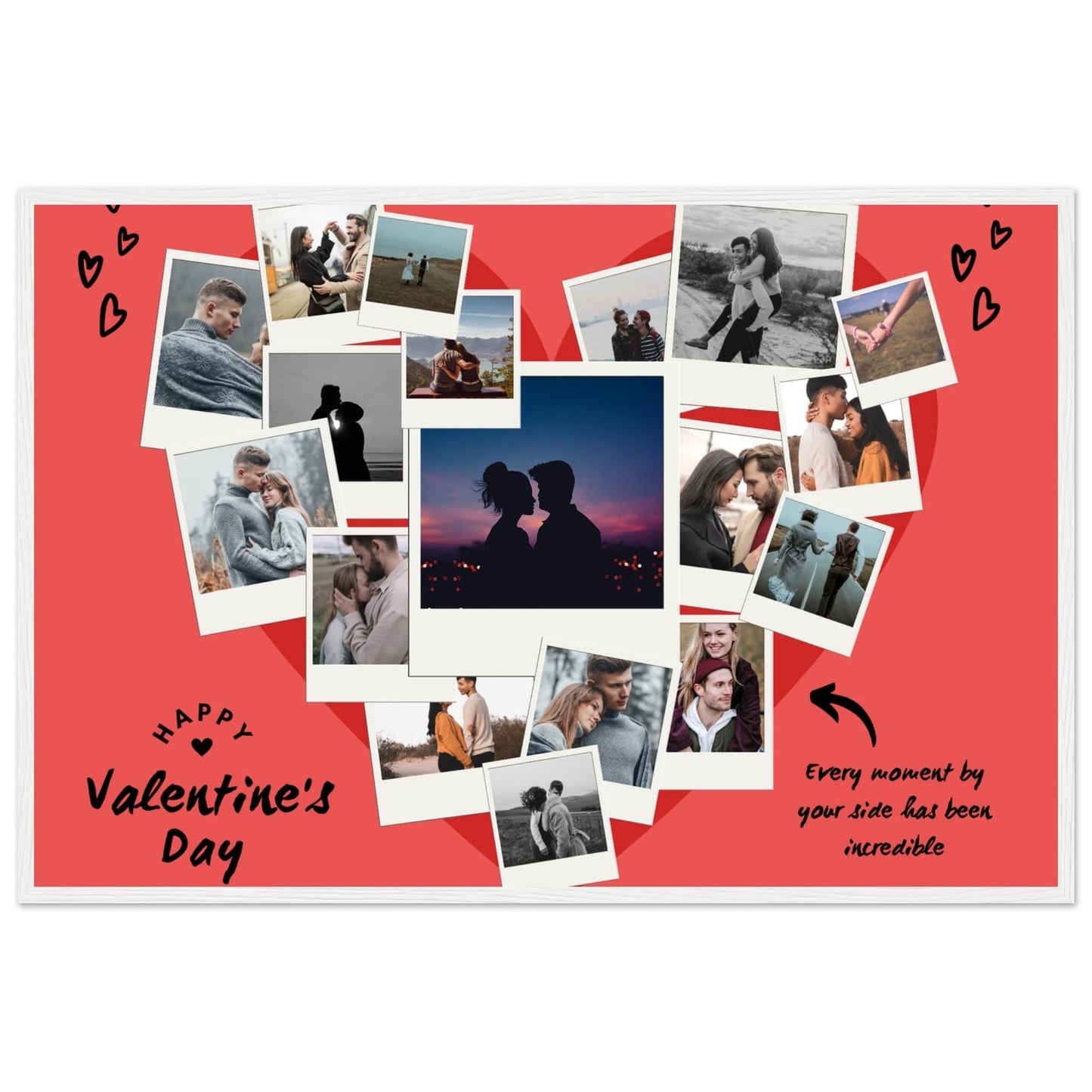 Canvanation Print Material 60x90 cm / 24x36″ / Blanc Pele Mele Cadre Photo Couple "Every Moment"