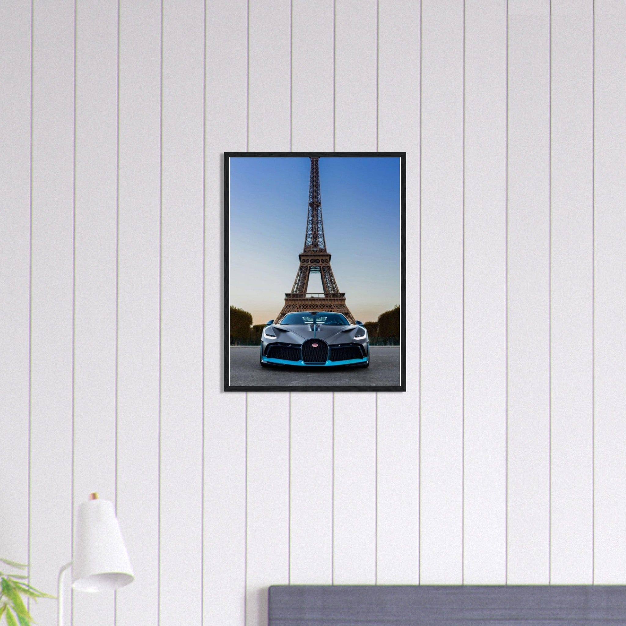 Canvanation Print Material 45x60 cm / 18x24″ Tableau Voiture La Bugatti Bleu