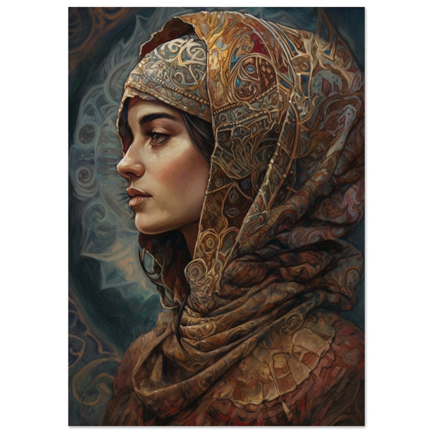 Gelato Print Material A0 (84.1 x 118.9  cm) Peinture Visage Femme Contemporain