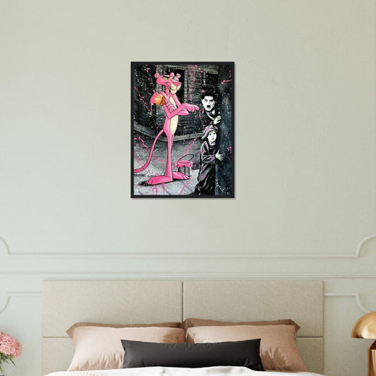 Canvanation Print Material 45x60 cm / 18x24″ Tableau Street Art La panthère rose