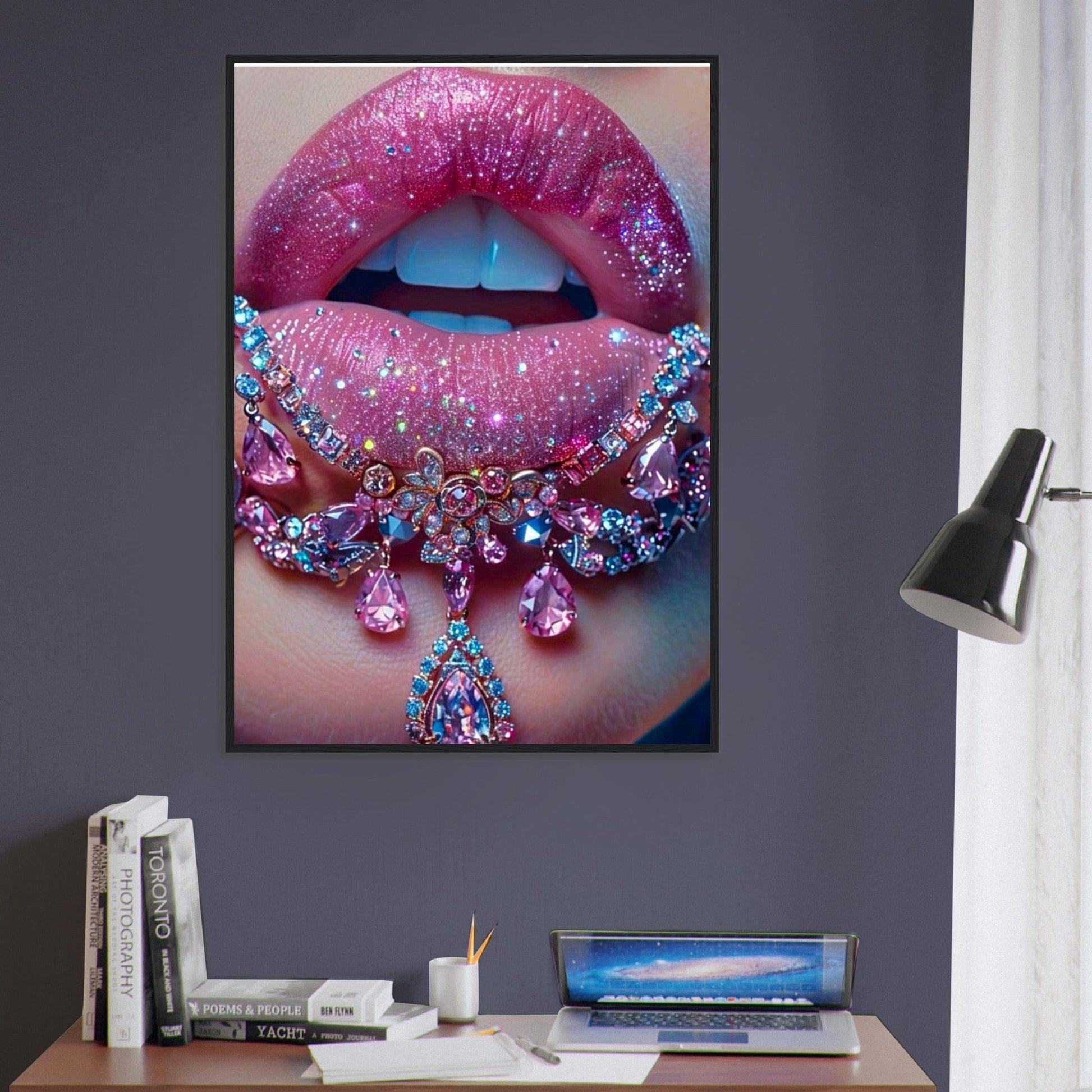Canvanation Print Material Tableau Levres Brillant