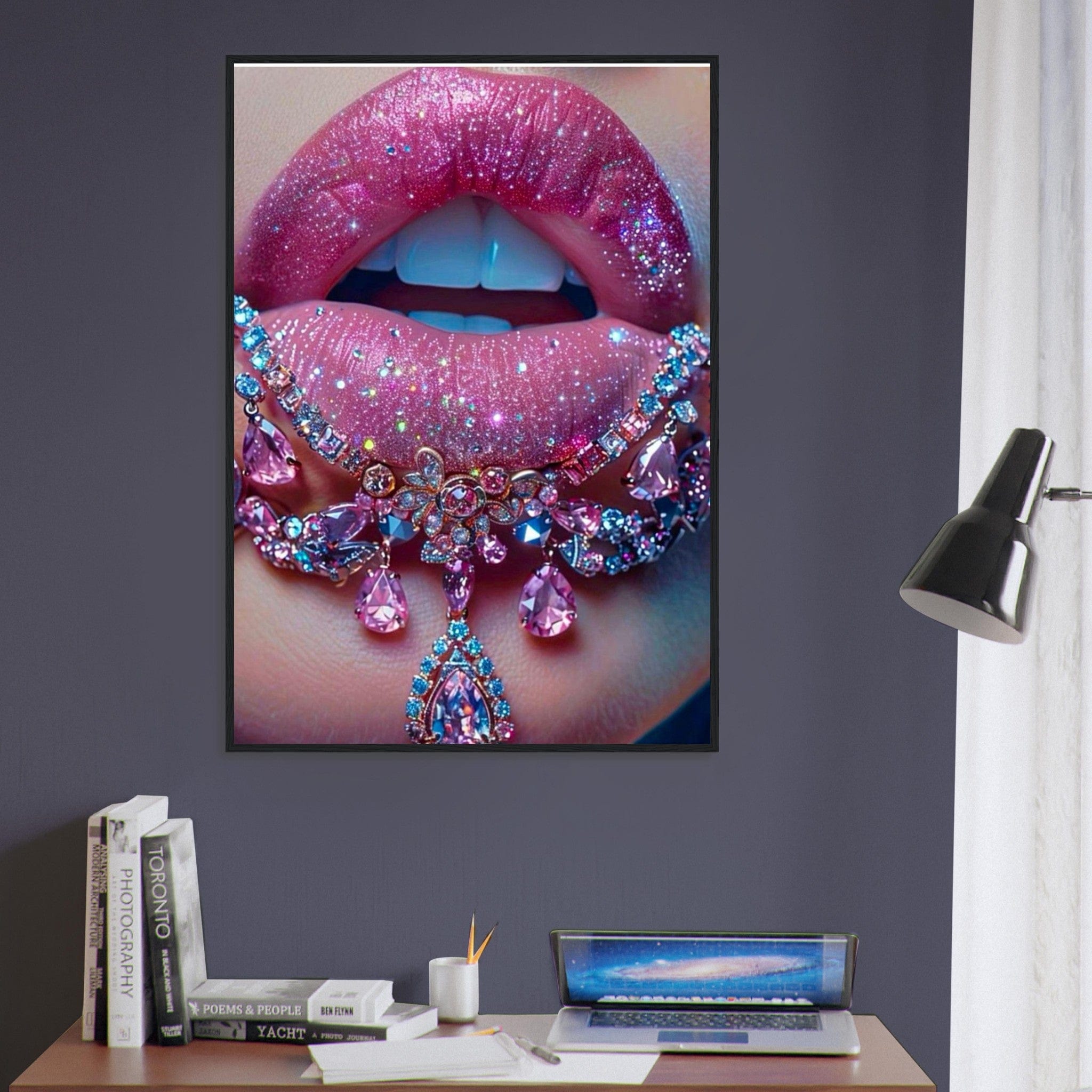 Canvanation Print Material Tableau Levres Brillant