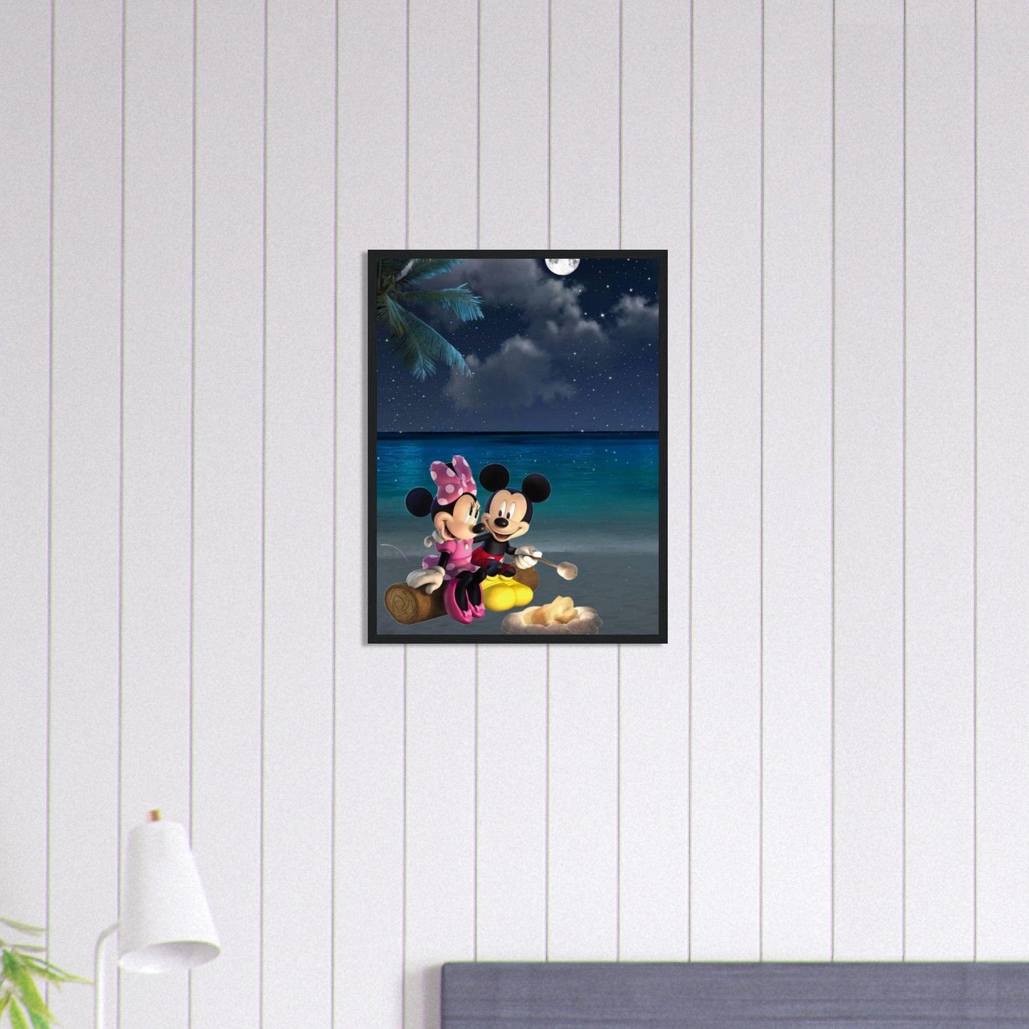 Gelato Print Material Tableau Mickey et Minnie Nuit