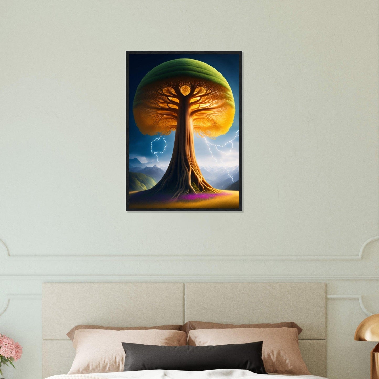 Canvanation Print Material 50x70 cm / 20x28″ Tableau Arbre De Vie Orange