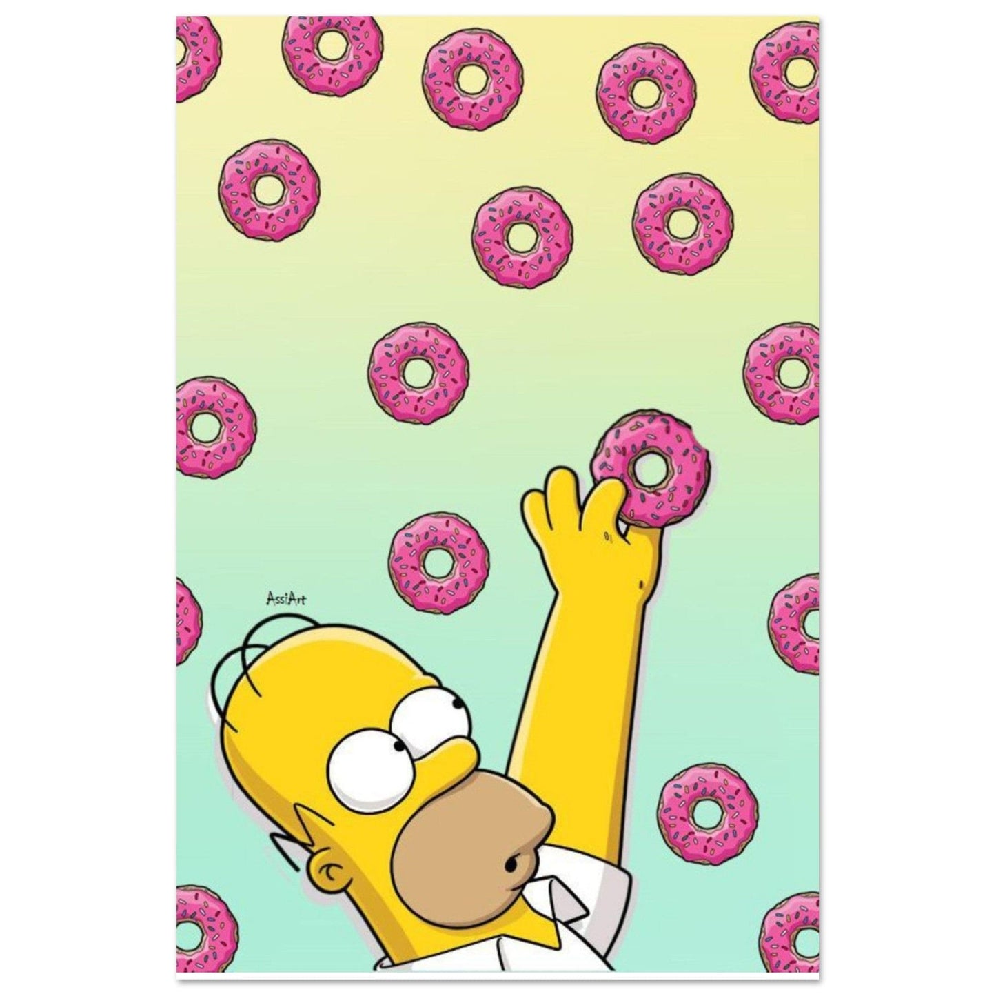 Canvanation Print Material 60x90 cm / 24x36″ / Poster Poster Et Tableau Homer Simpson Donut