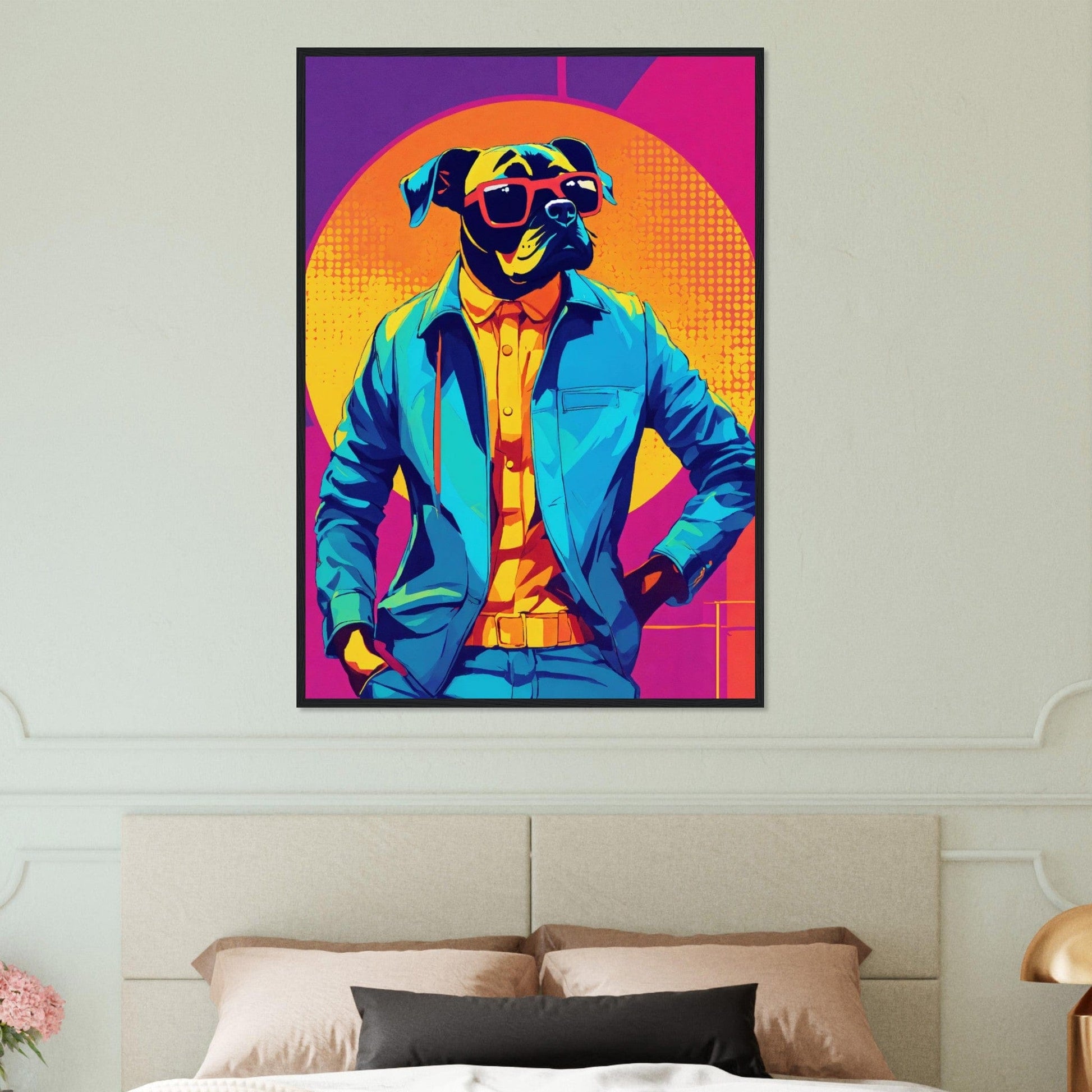 Canvanation Print Material Tableau Chien Pelage Doré