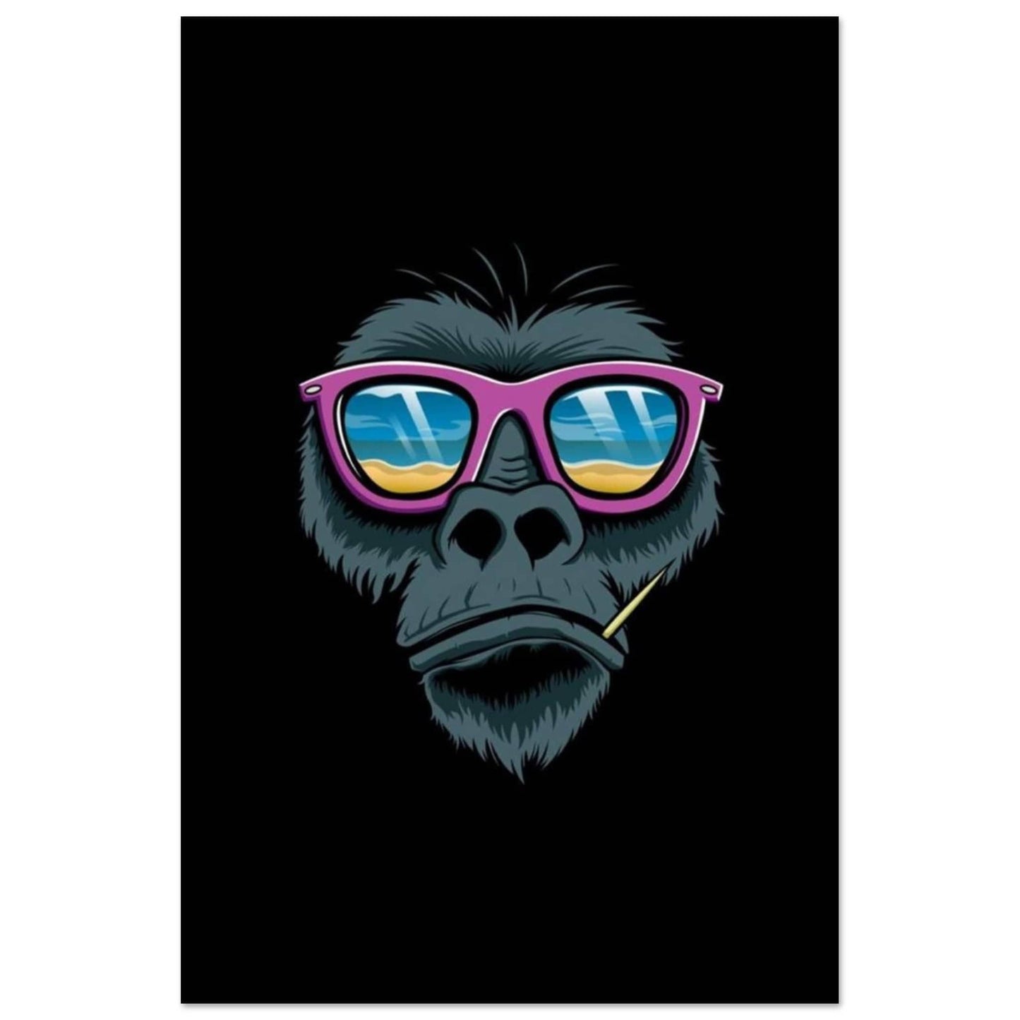 Canvanation Print Material 60x90 cm / 24x36″ Poster Gorille Plage