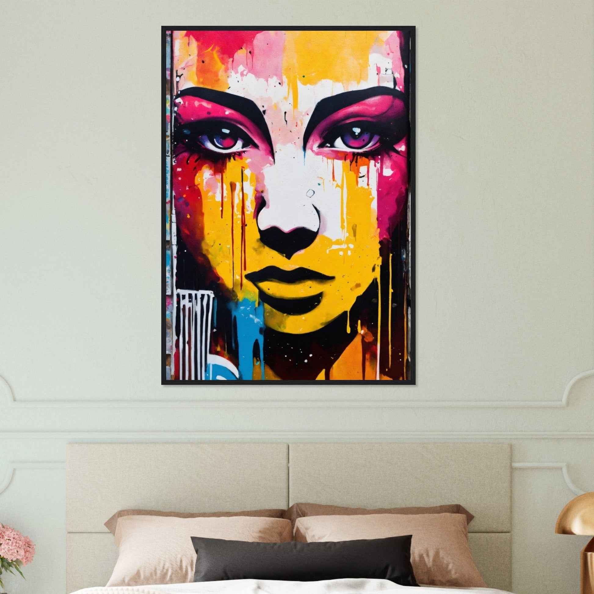 Canvanation Print Material Tableau Street Art Peinture Femme Jaune