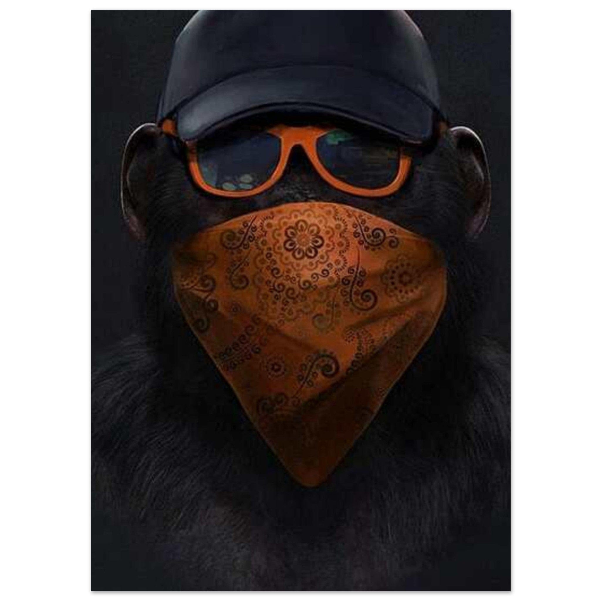 Canvanation Print Material 13x18 cm / 5x7″ Poster Singe Orange Noir
