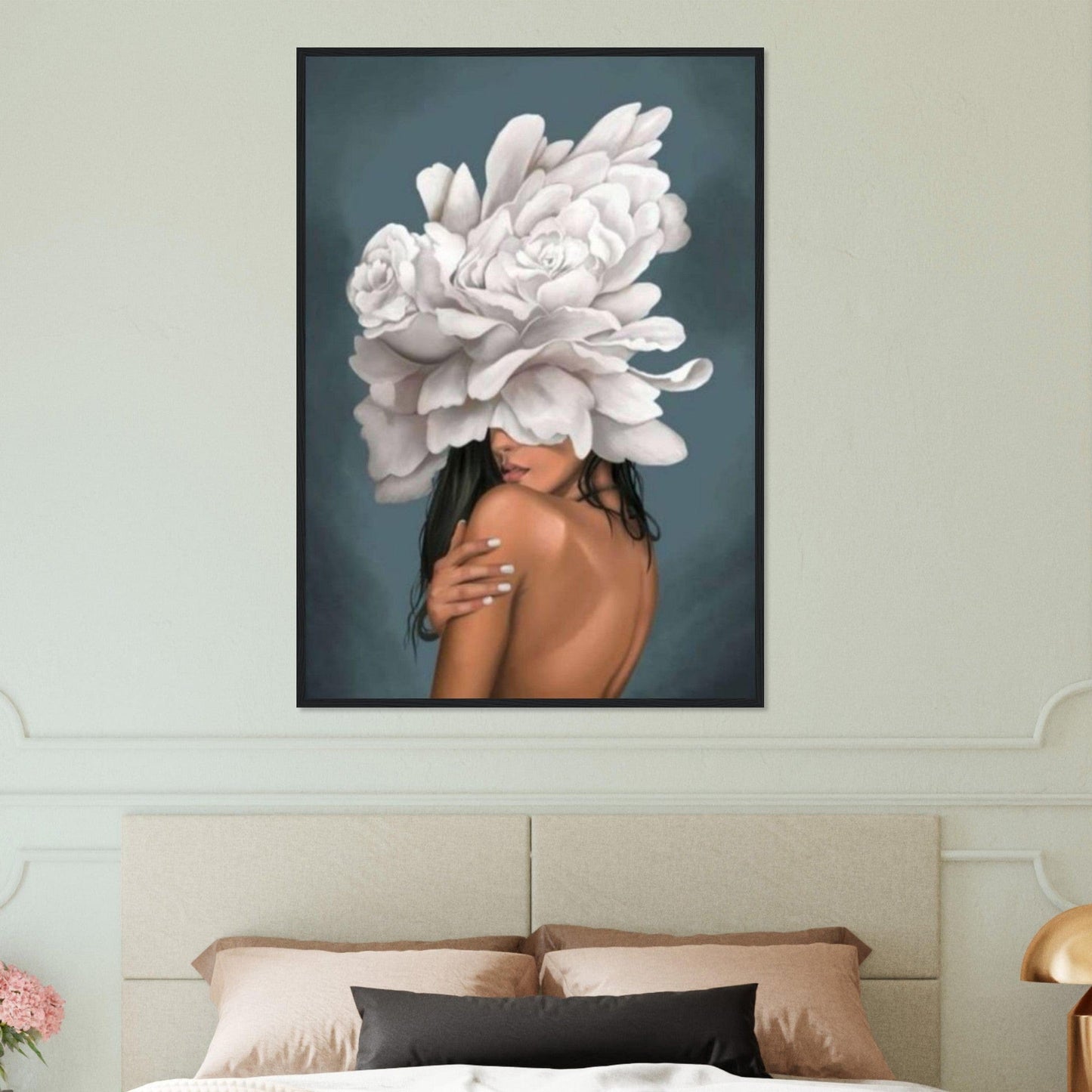 Canvanation Print Material Tableau Femme Fleurs Cheveux