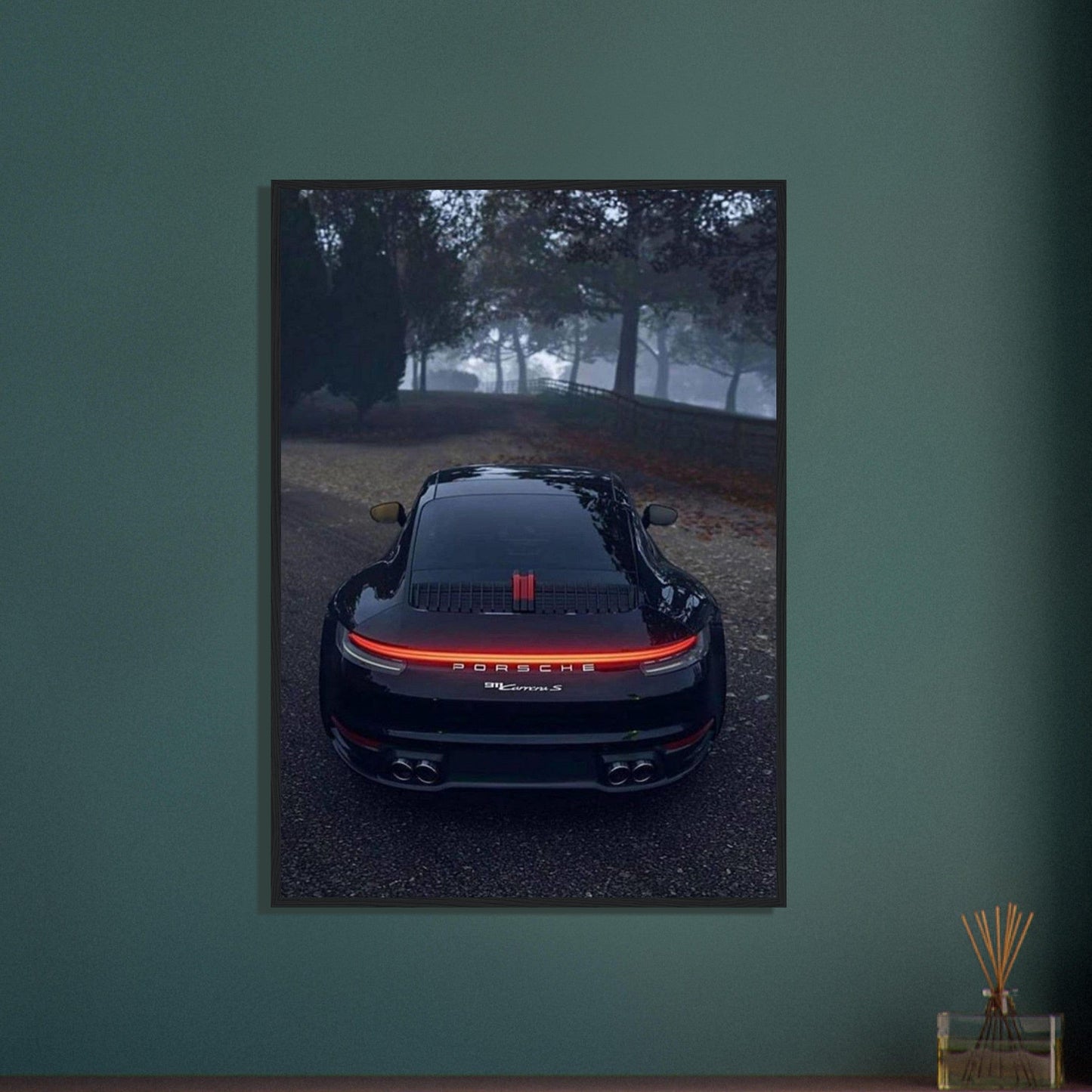 Gelato Print Material Tableau Porsche Noir
