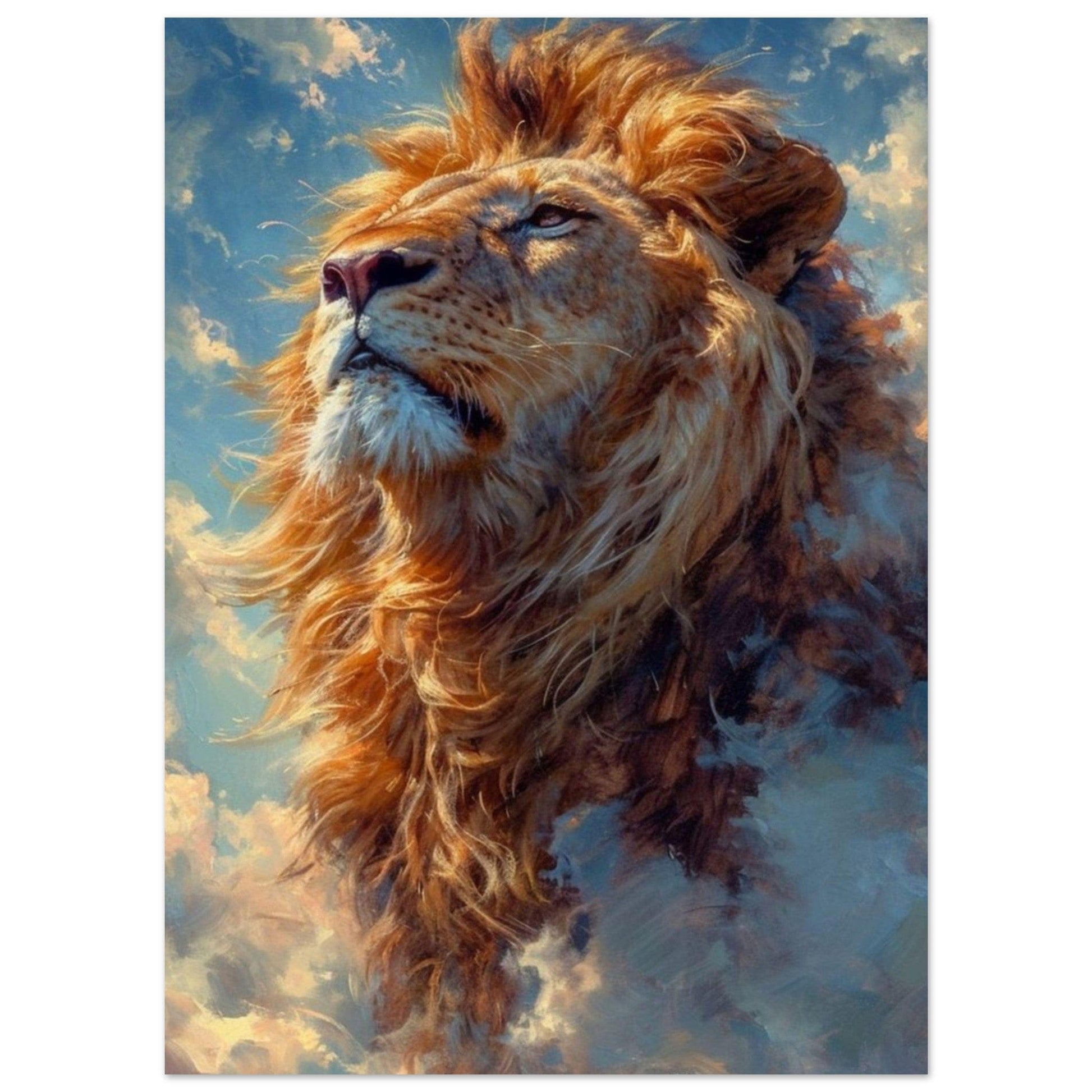 Canvanation Print Material 13x18 cm / 5x7″ Poster Lion Ciel Regard
