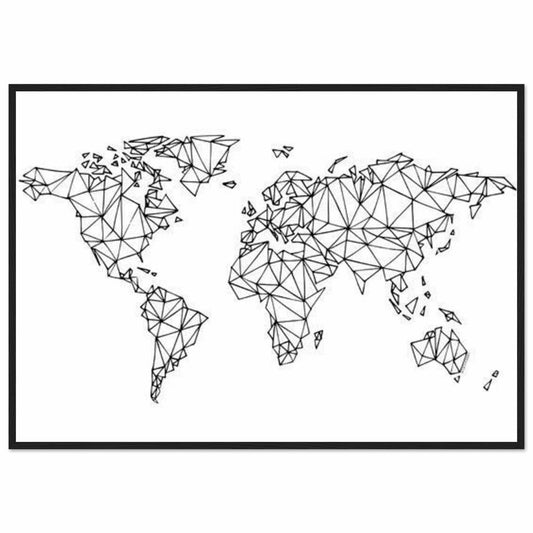 Canvanation Print Material 70x100 cm / 28x40″ Tableau Planisphere Du Monde - Destinations Infinies