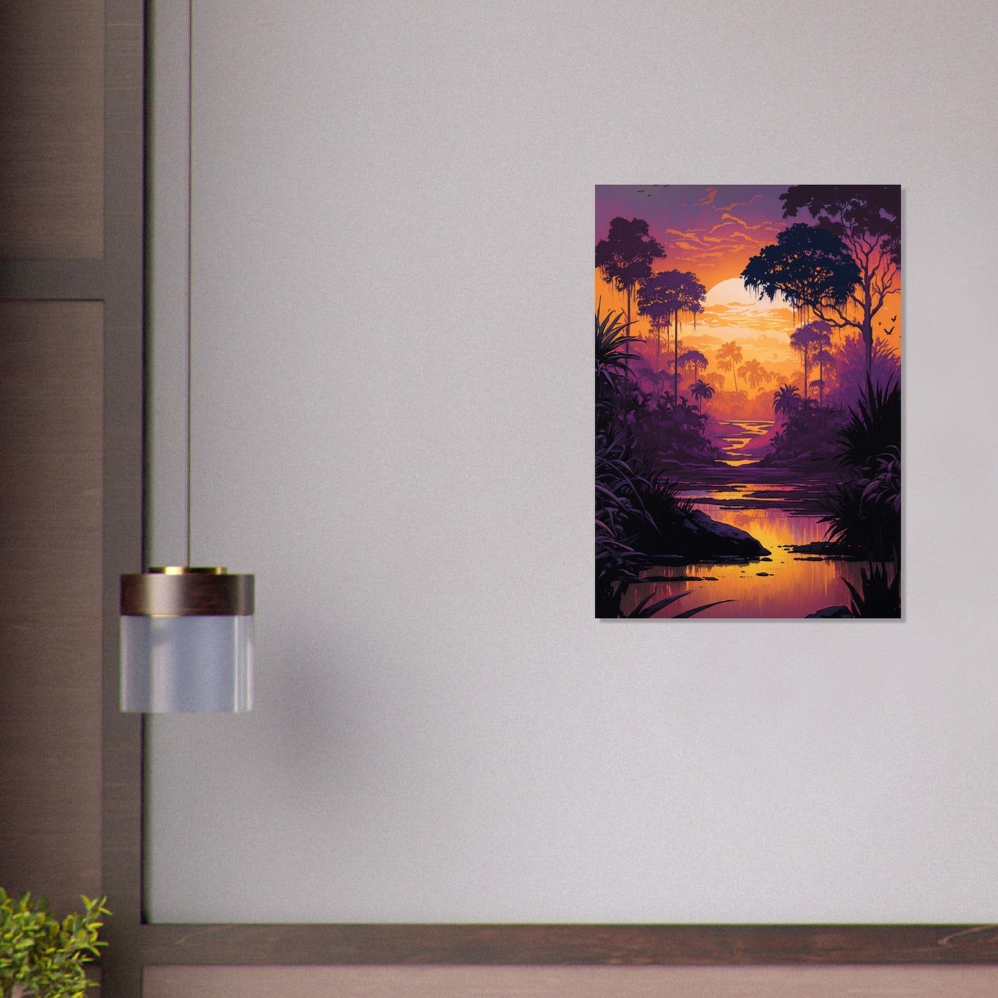 Gelato Print Material Affiche Jungle Couché De Soleil