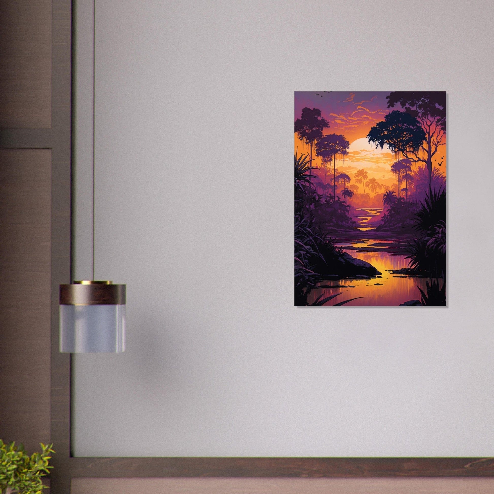 Gelato Print Material Affiche Jungle Couché De Soleil