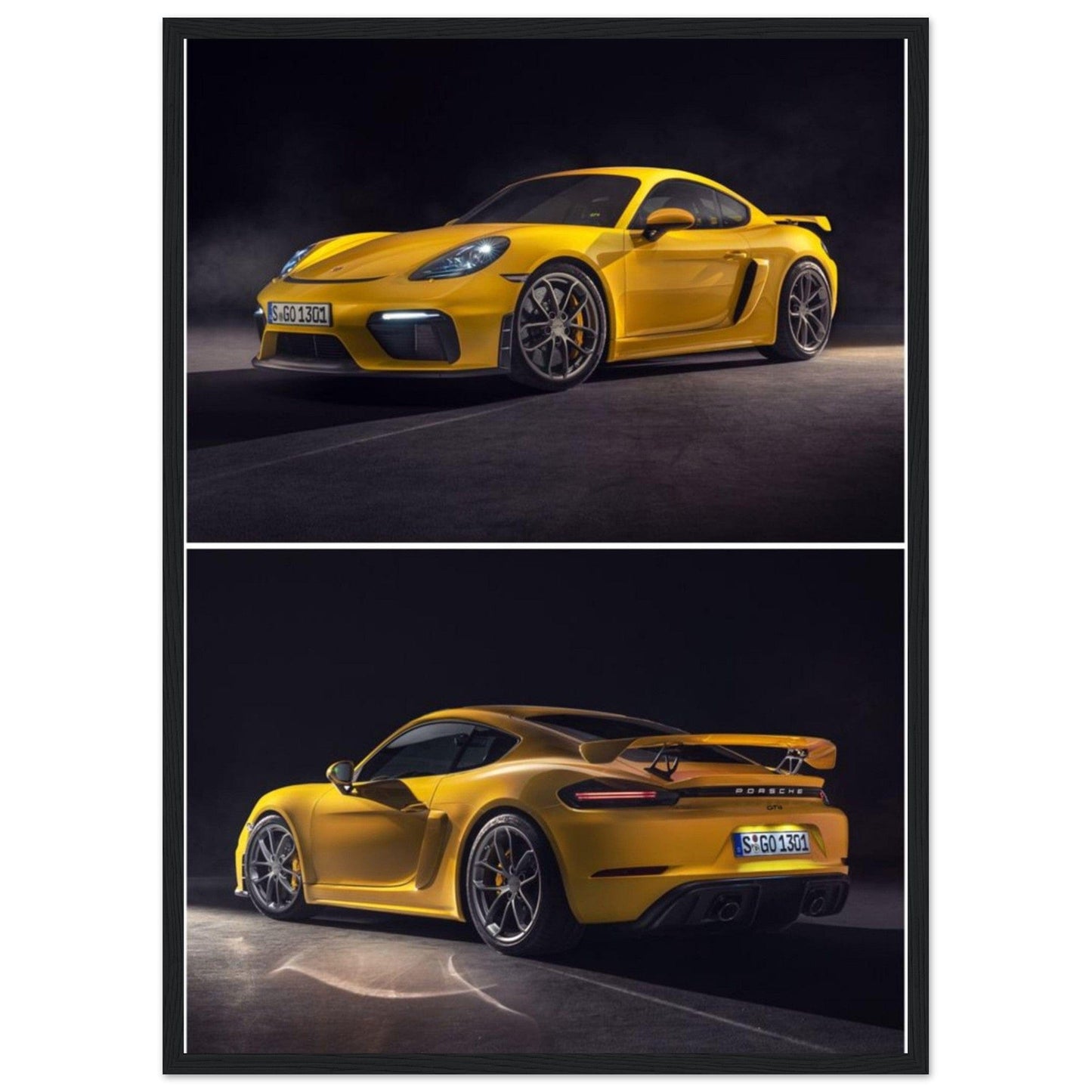 Gelato Print Material 50x70 cm / 20x28″ Tableau Porsche Jaune