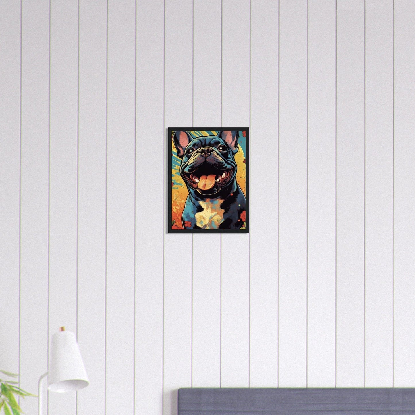 Canvanation Print Material 30x40 cm / 12x16″ Tableau Chien - Les traces du bonheur