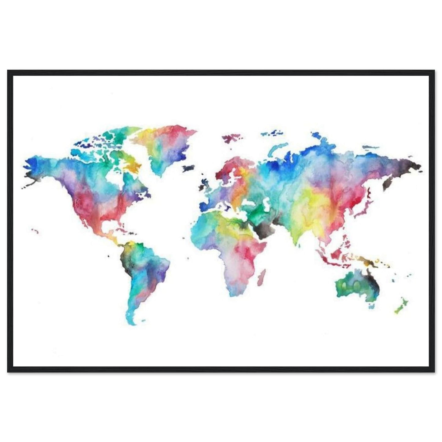 Canvanation Print Material 70x100 cm / 28x40″ Tableau Planisphere Du Monde - Mondes Connectés