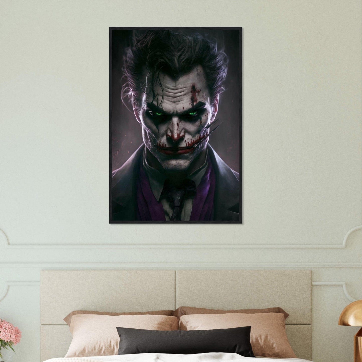 Canvanation Print Material 60x90 cm / 24x36″ Tableau Joker Noir Et Blanc