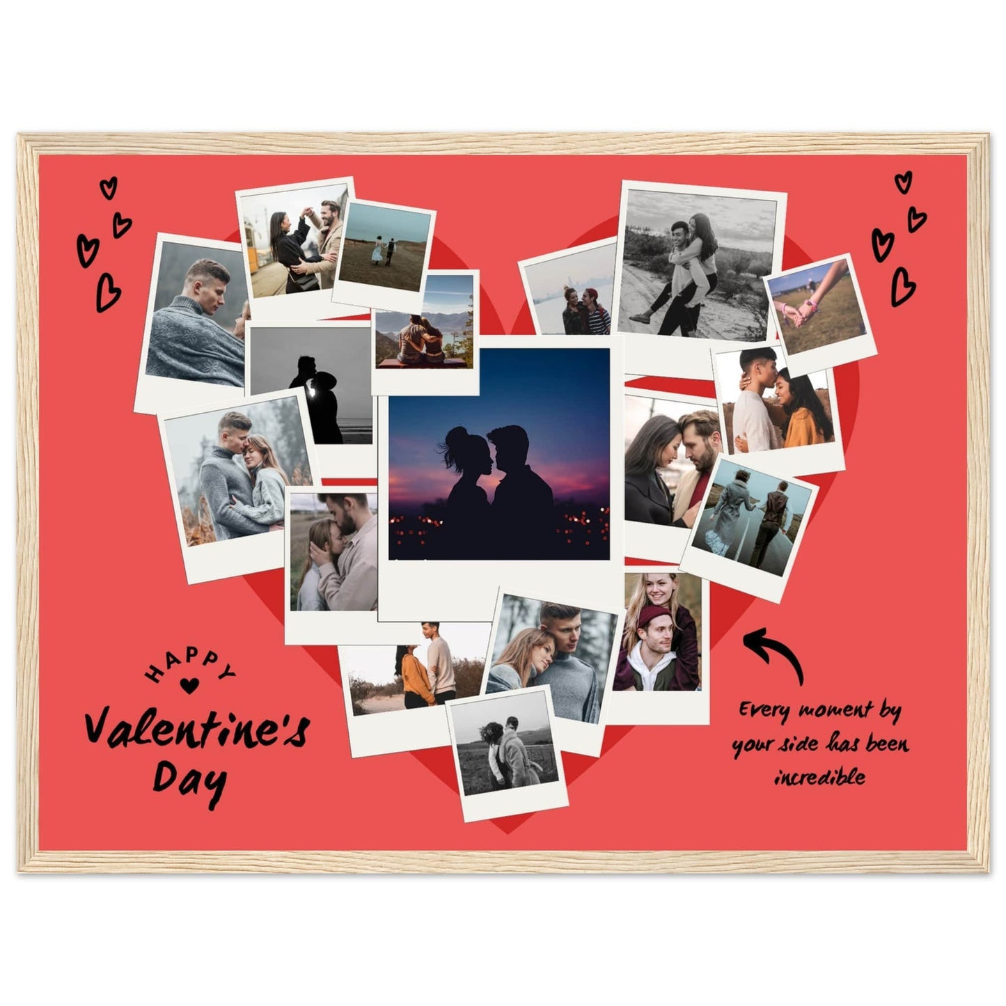 Canvanation Print Material 45x60 cm / 18x24″ / Bois Pele Mele Cadre Photo Couple "Every Moment"