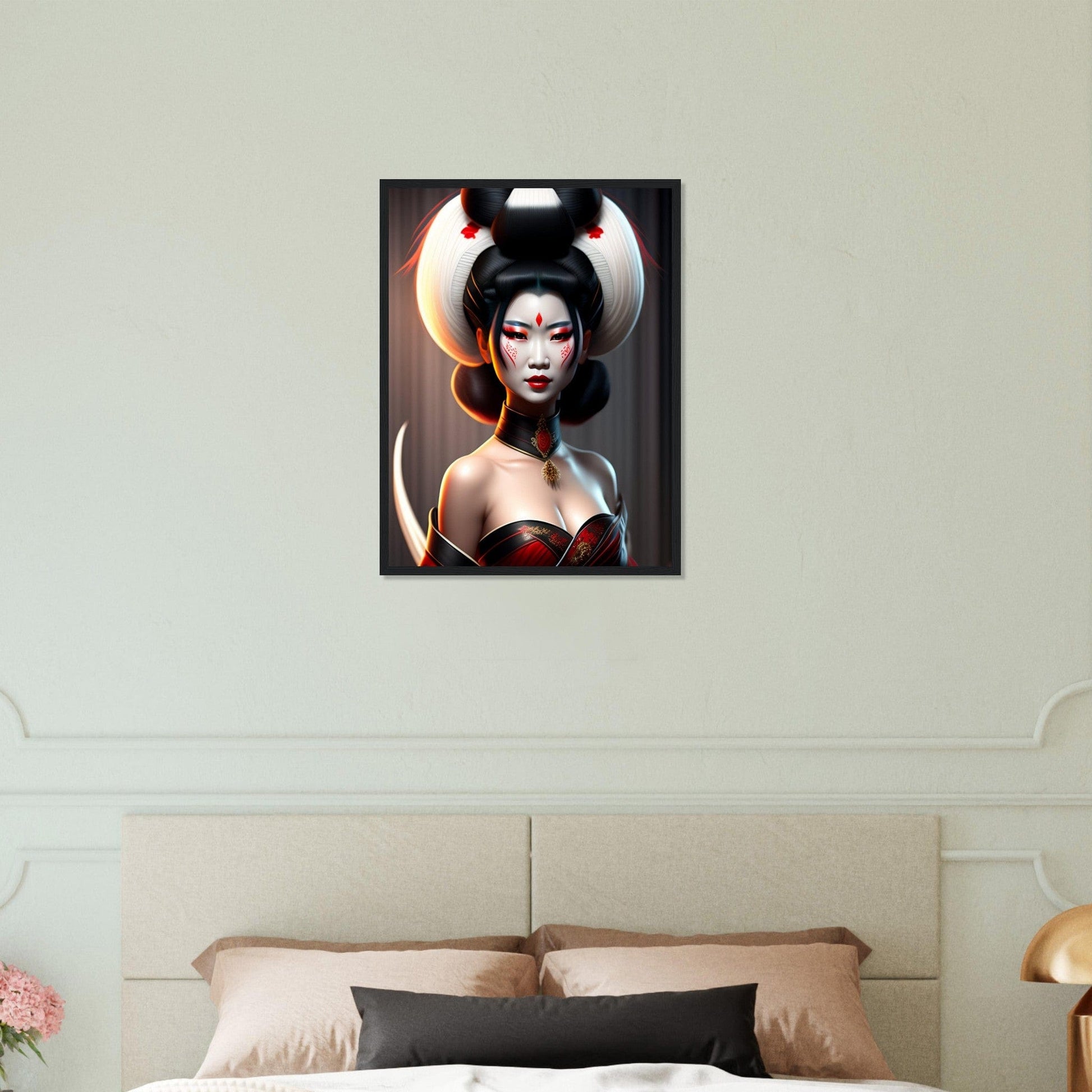 Canvanation Print Material 45x60 cm / 18x24″ Tableau Geisha Japon Long Cheveux