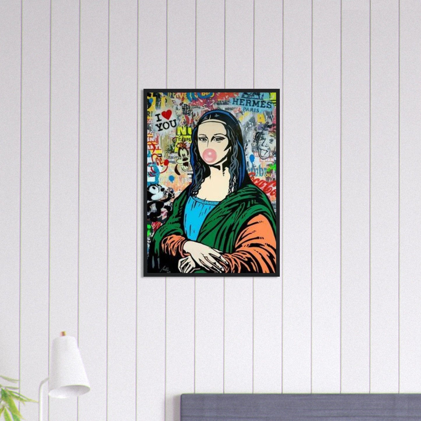 Canvanation Print Material 50x70 cm / 20x28″ Tableau Street Art Femme Joconde Pop