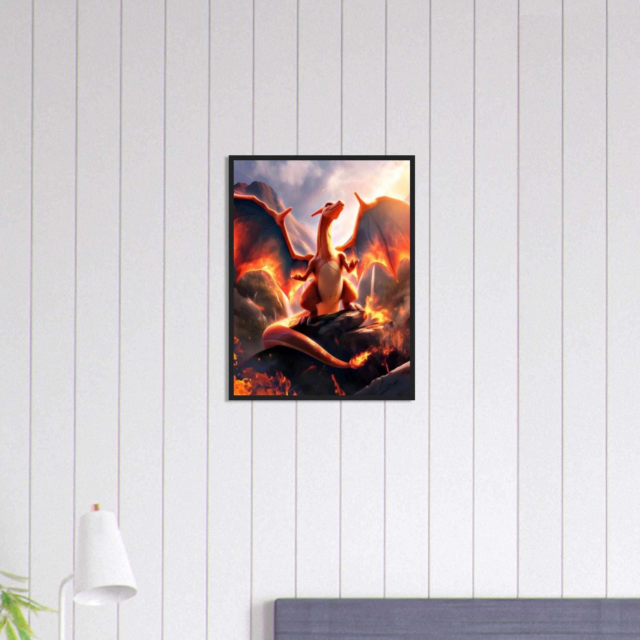 Canvanation Print Material 45x60 cm / 18x24″ Tableau Pokémon Dragon Feu