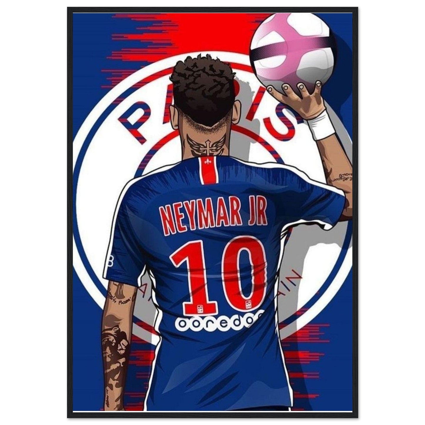 Canvanation Print Material 70x100 cm / 28x40″ Tableau Football Neymar