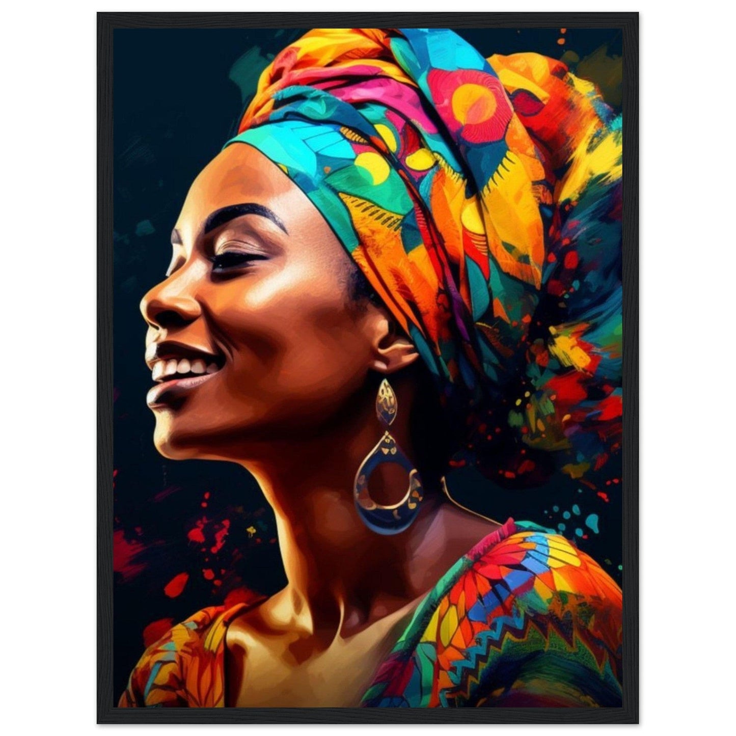 Canvanation Print Material Portrait Africaine Peinture Sourire