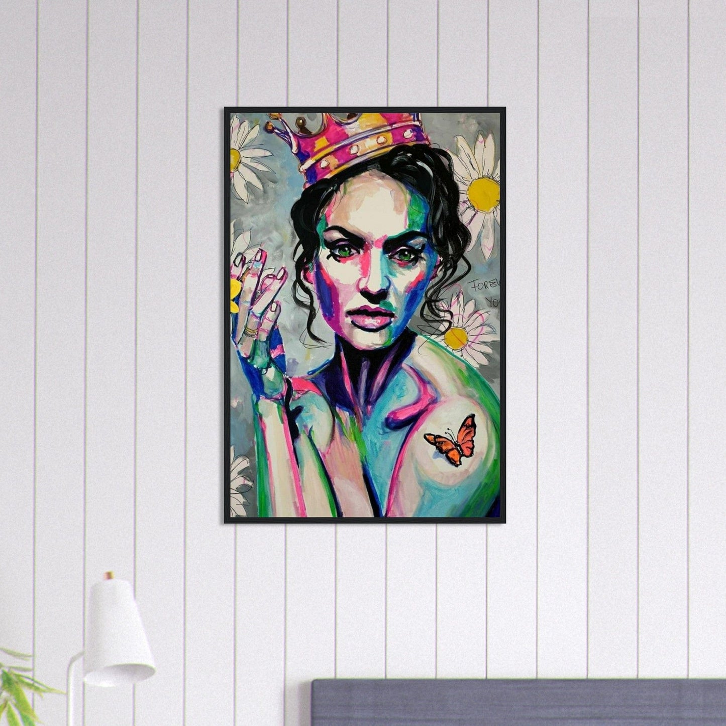 Canvanation Print Material 60x90 cm / 24x36″ Tableau Street Art Femme Avec Couronne