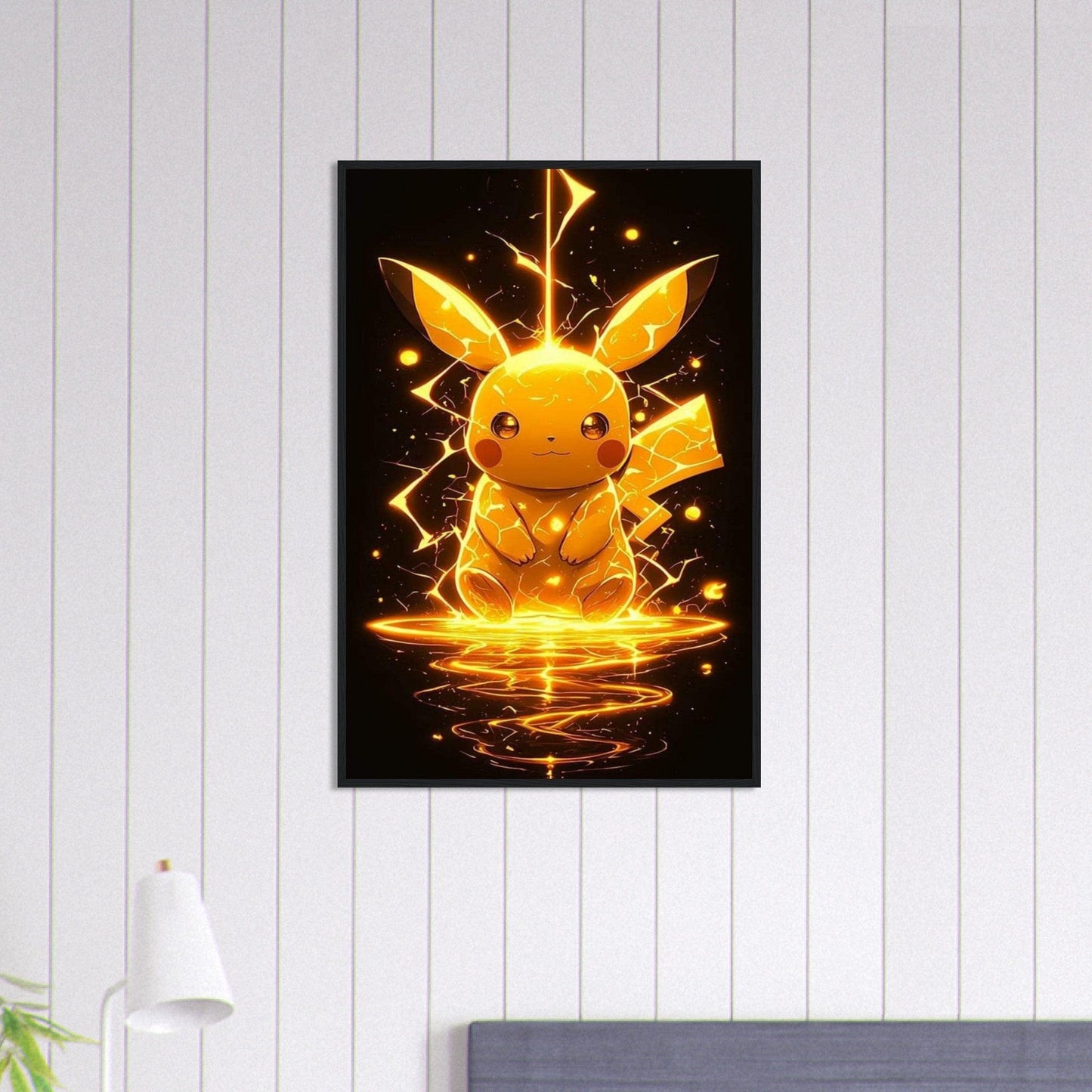 Canvanation Print Material 60x90 cm / 24x36″ Tableau Pokémon Eclair - Chambre Enfant