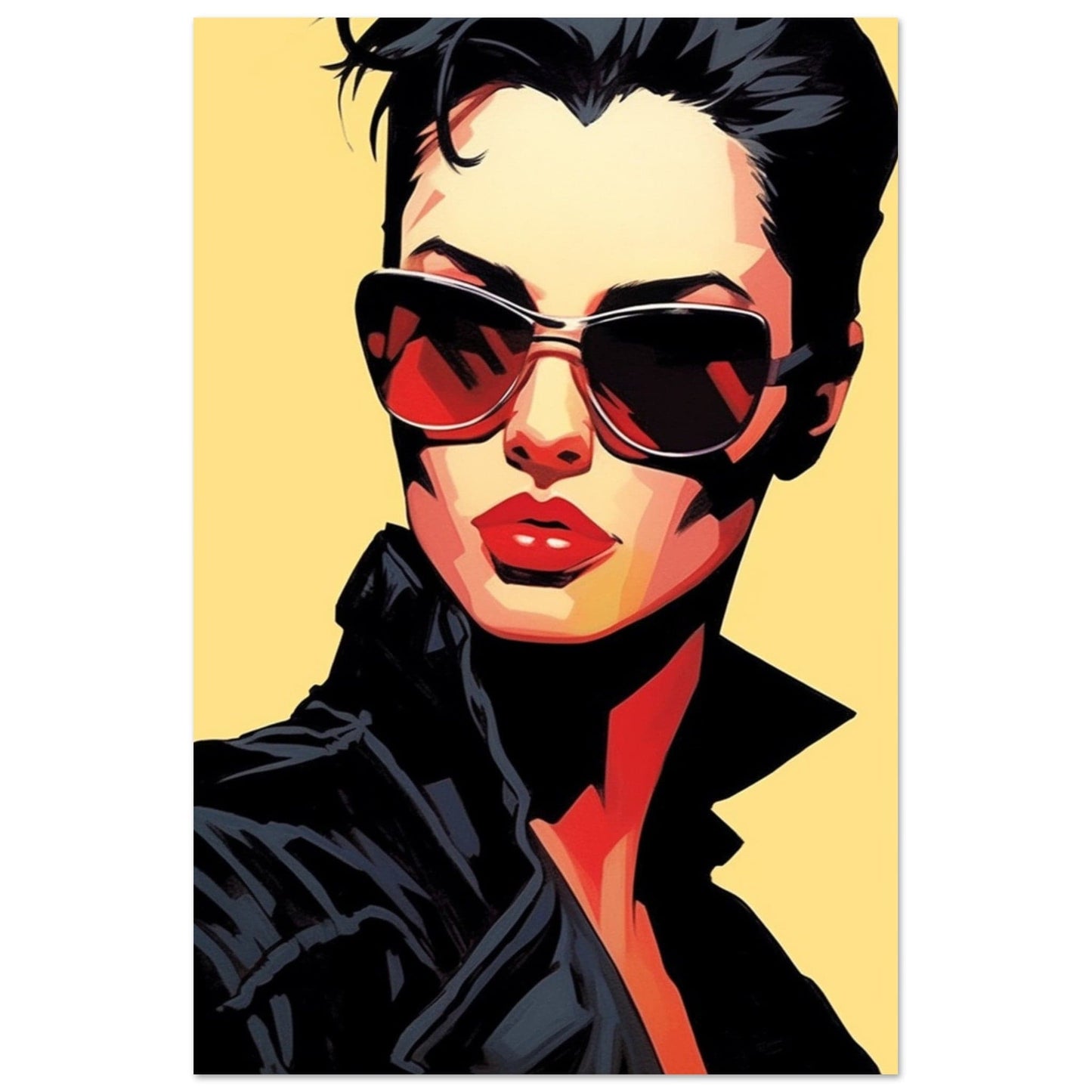 Gelato Print Material 60x90 cm / 24x36″ Peinture Portrait Femme Moderne