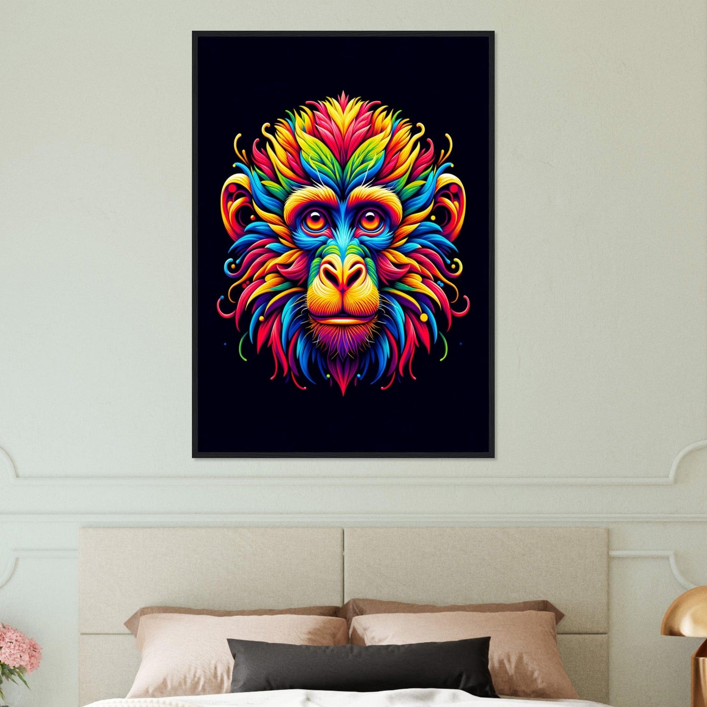 Canvanation Print Material Tableau Singe Pop Art Éclatante