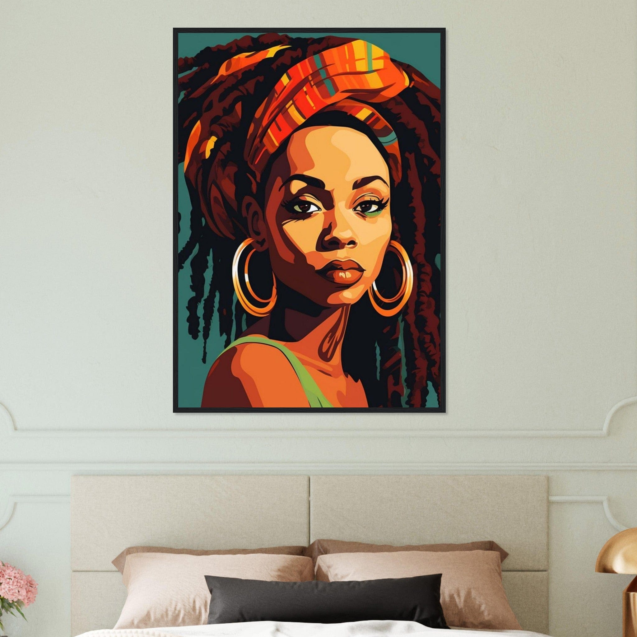Canvanation Print Material 70x100 cm / 28x40″ Tableau Peinture Africain Village