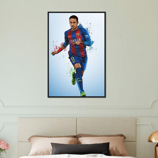 Canvanation Print Material 60x90 cm / 24x36″ Tableau Joueur De Foot Neymar Qatar