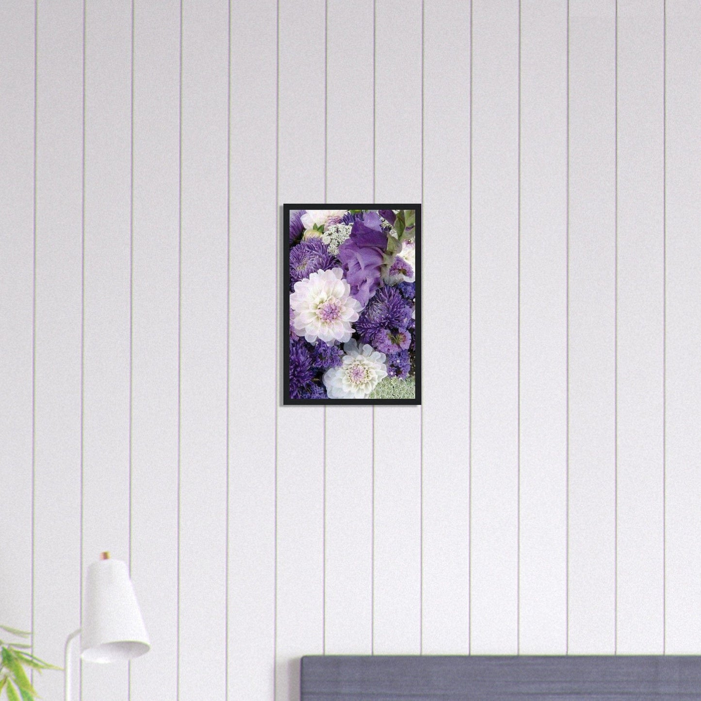 Canvanation Print Material 30x45 cm / 12x18″ Tableau Floral Blanc et Violet