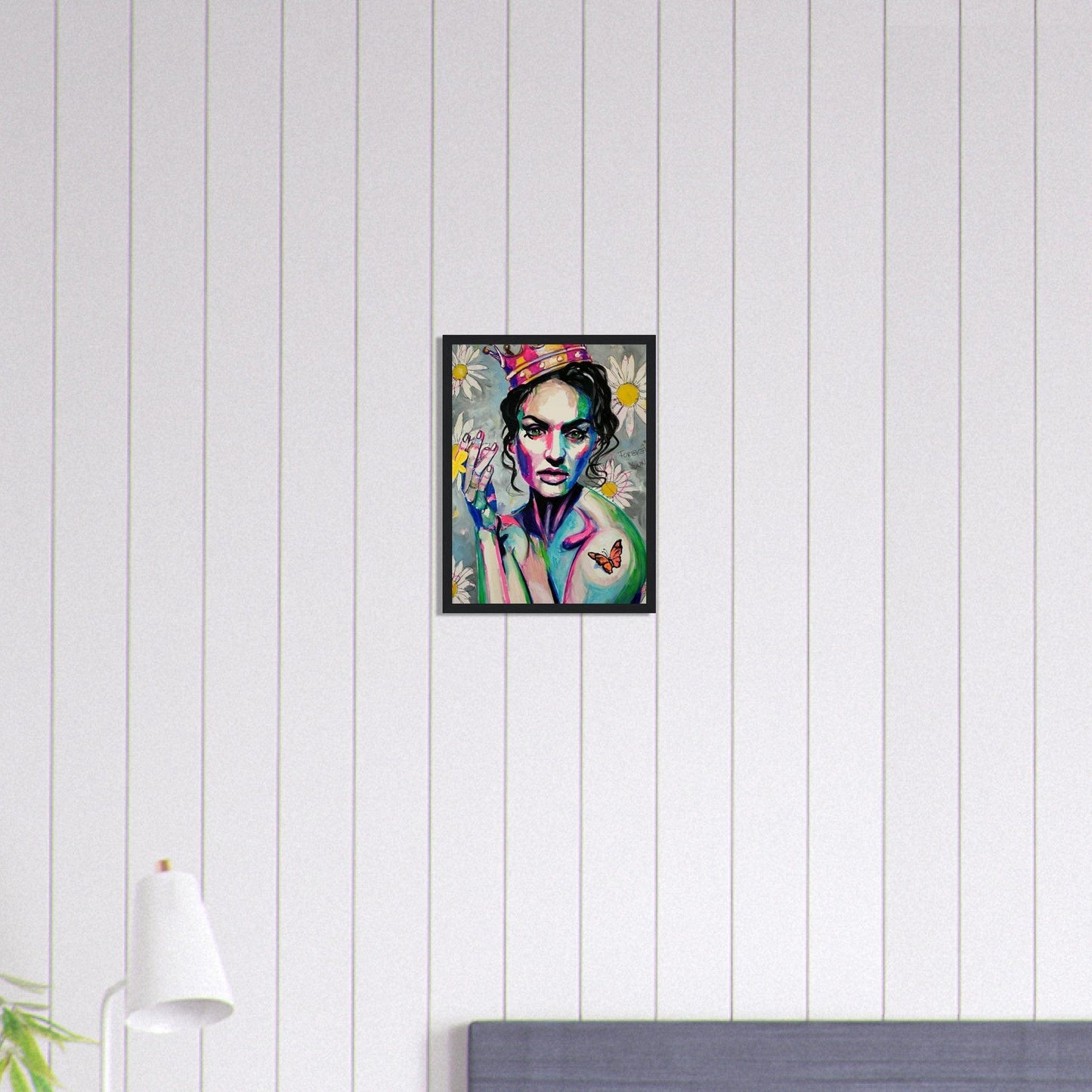 Canvanation Print Material 30x40 cm / 12x16″ Tableau Street Art Femme Avec Couronne