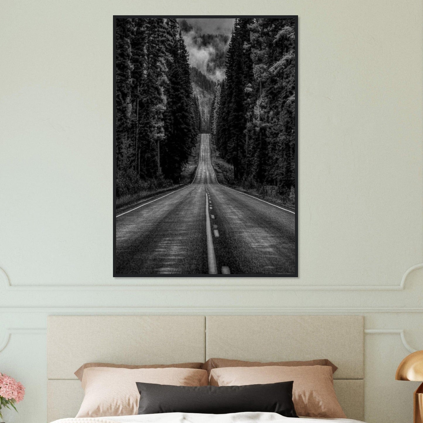 Canvanation Print Material Tableau Photo Noir Et Blanc-Paysage-Route