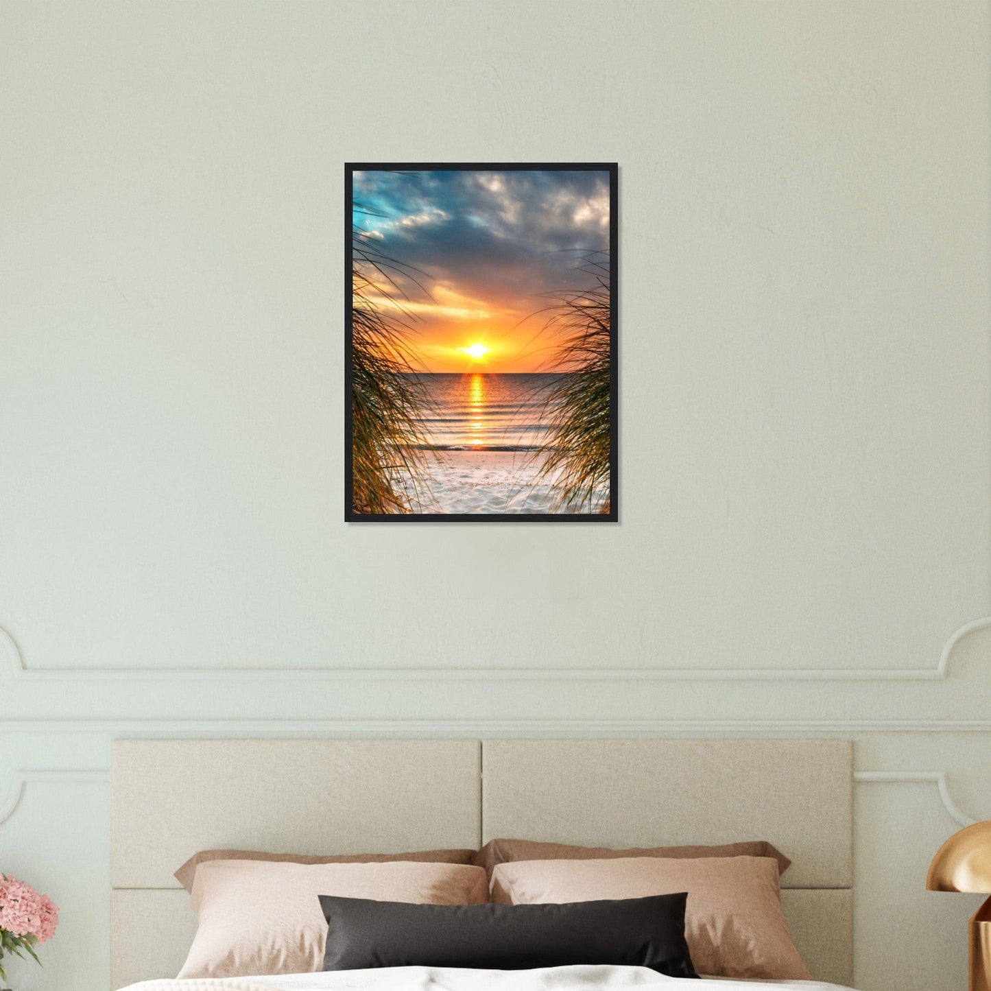 Gelato Print Material Paysage Coucher De Soleil Peinture