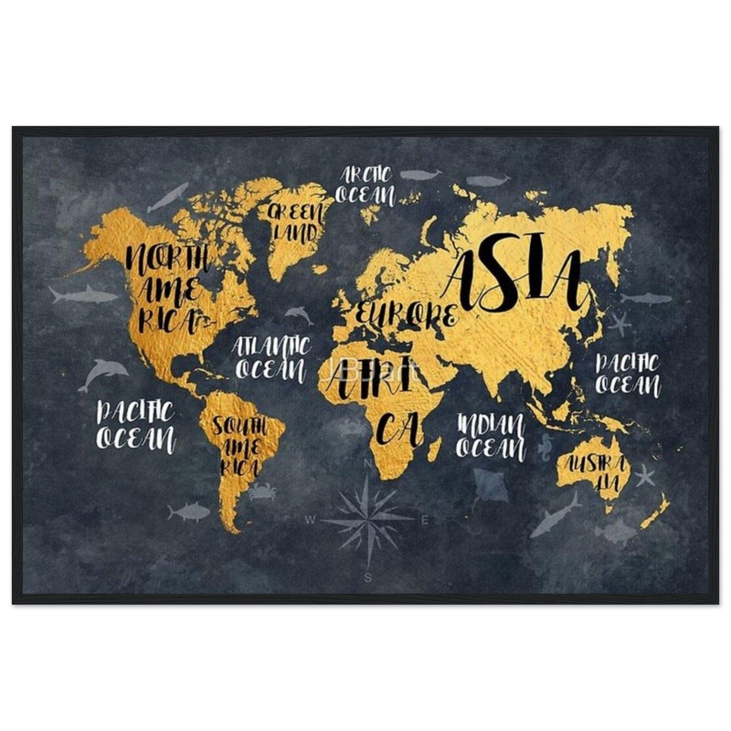 Canvanation Print Material 60x90 cm / 24x36″ Tableau Mappemonde - Universel