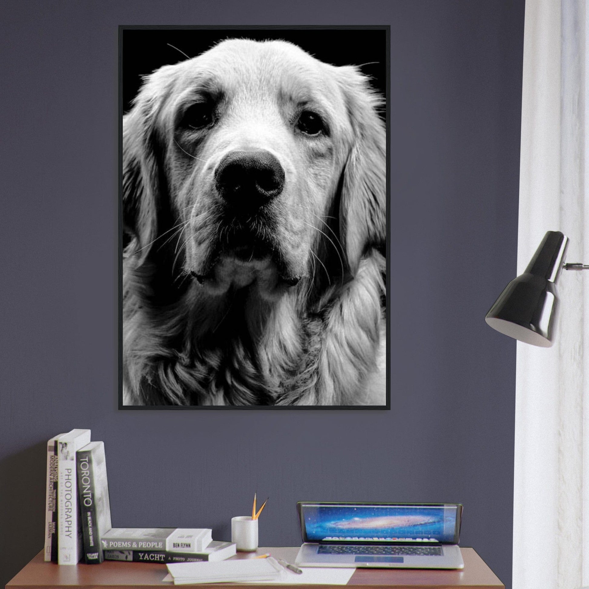 Canvanation Print Material Tableau Photo Noir Et Blanc-Animaux-Chien